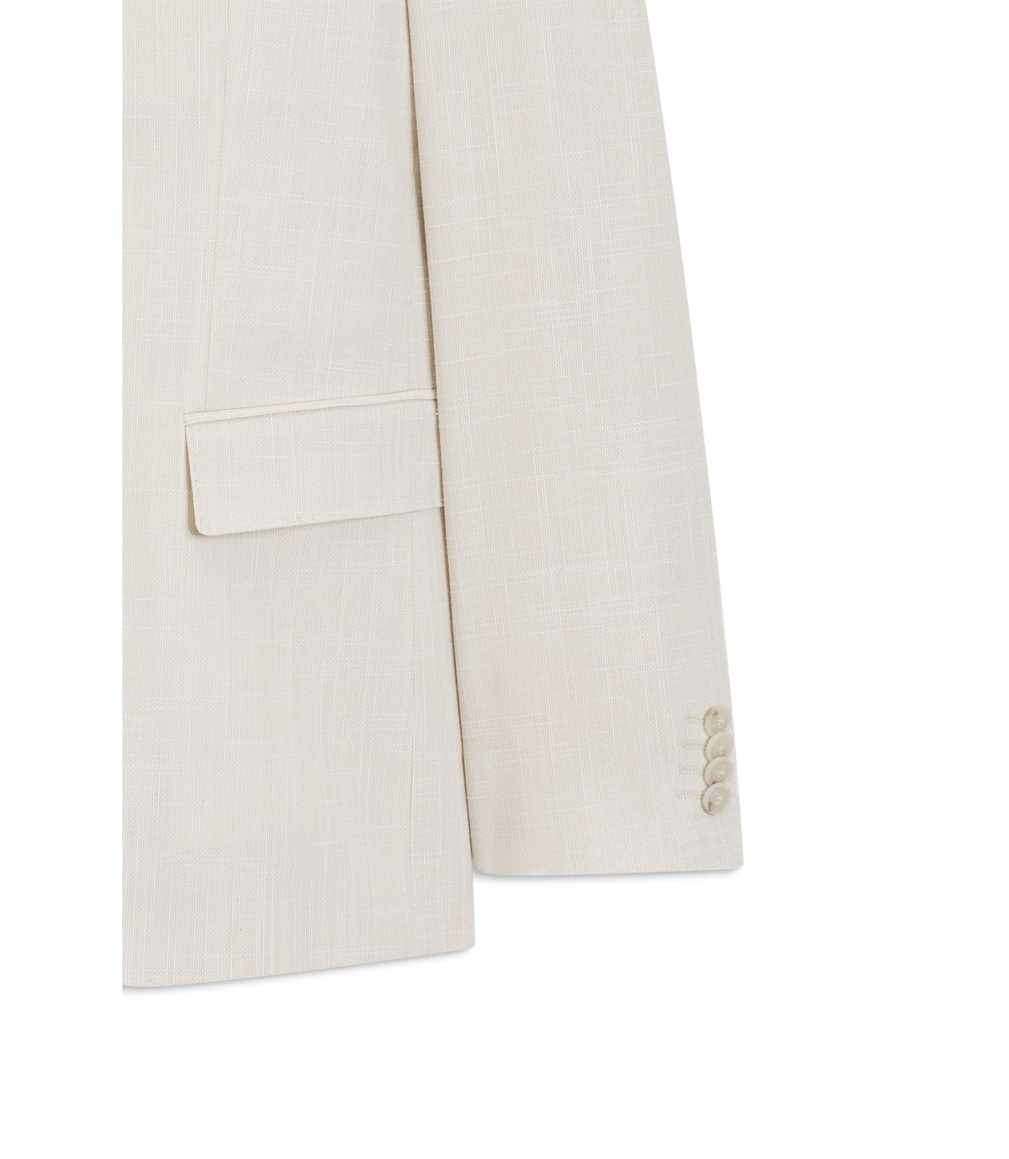 Boss Two Piece Slim Fit Suit In Stretch Fabric White