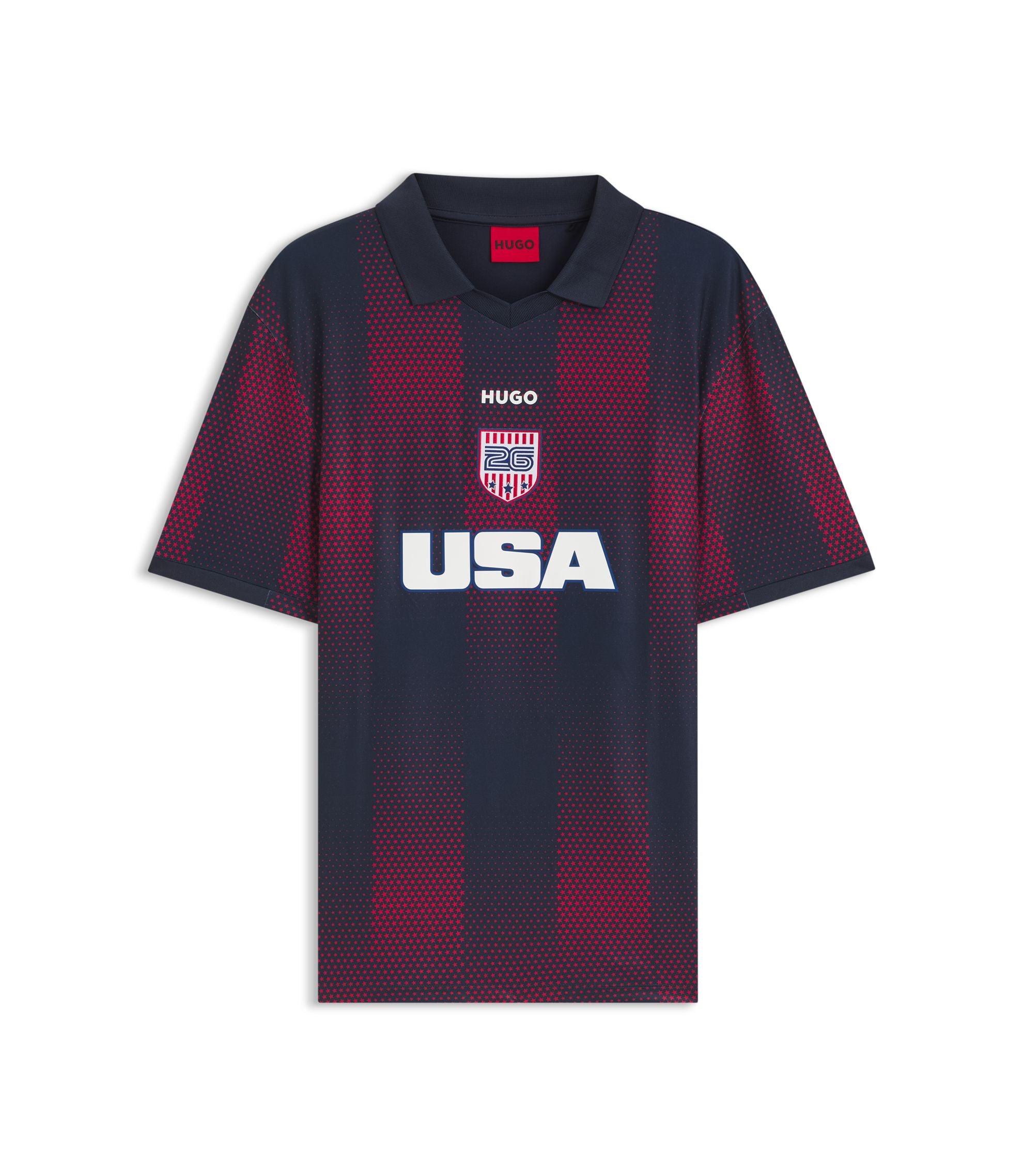 Hugo Relaxed Fit Soccer T Shirt With Nation Detailing Usa