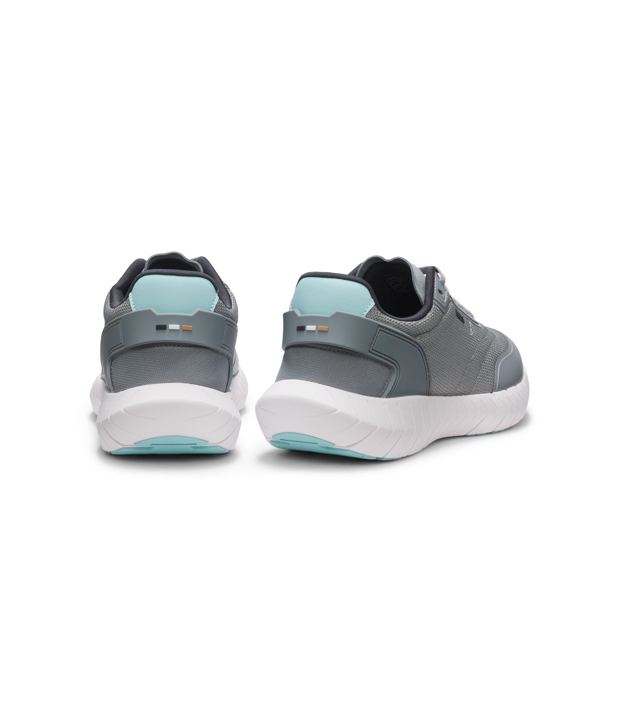 Boss Running Sneakers With Leather Trims Grey Grey