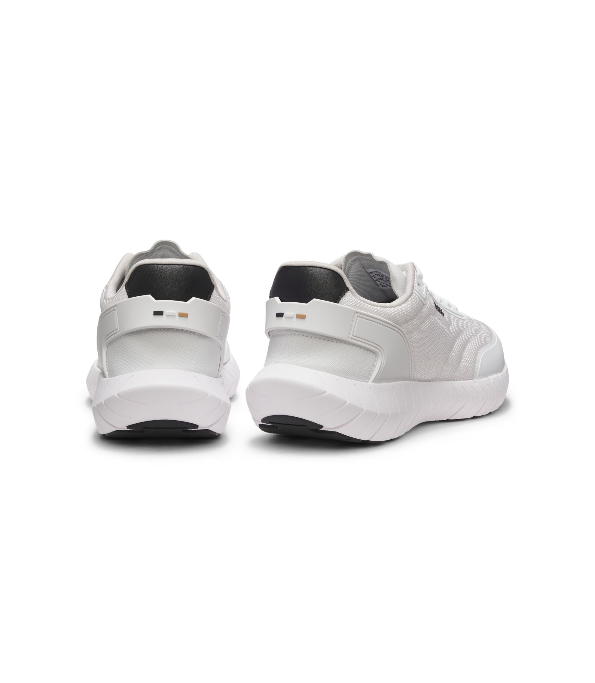 Boss Running Sneakers With Leather Trims White White