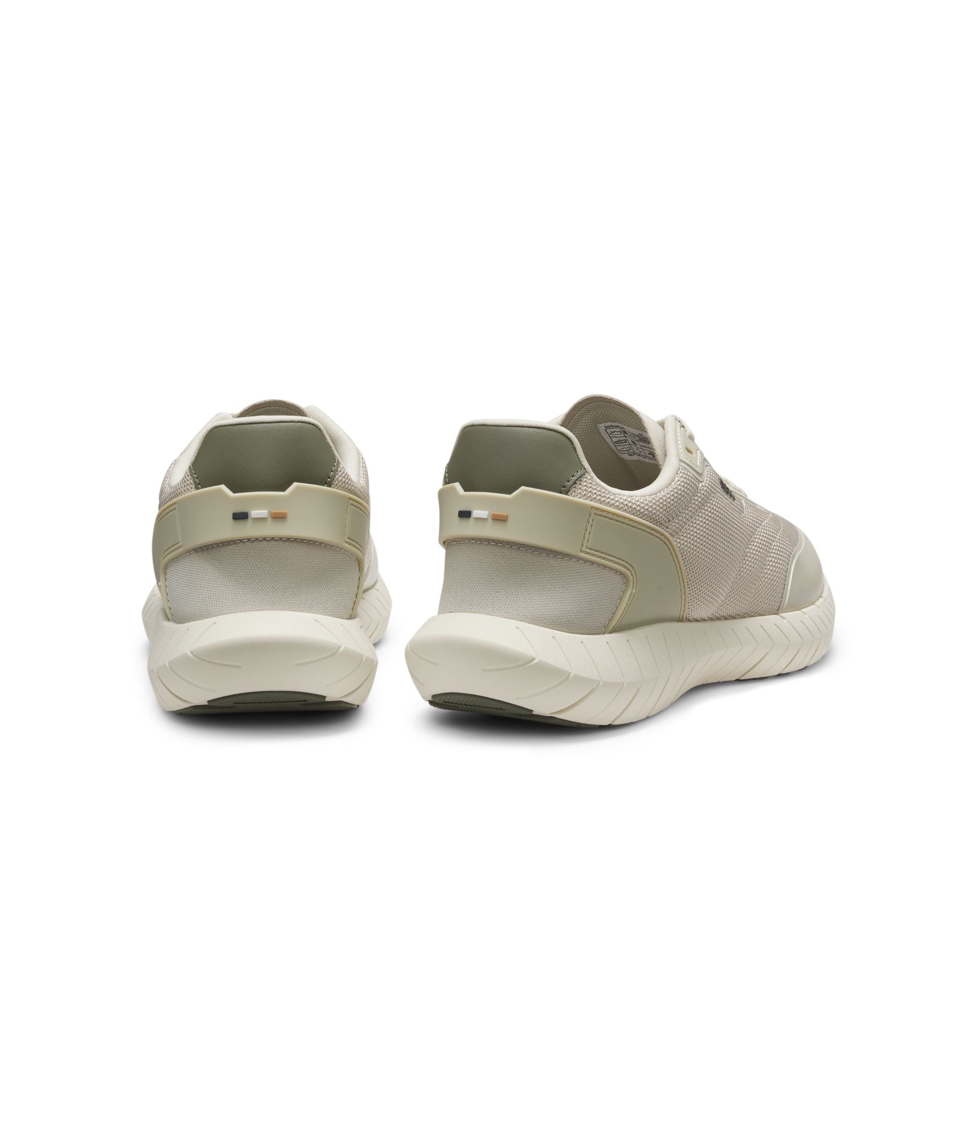 Boss Running Sneakers With Leather Trims Light Beige Light Beige