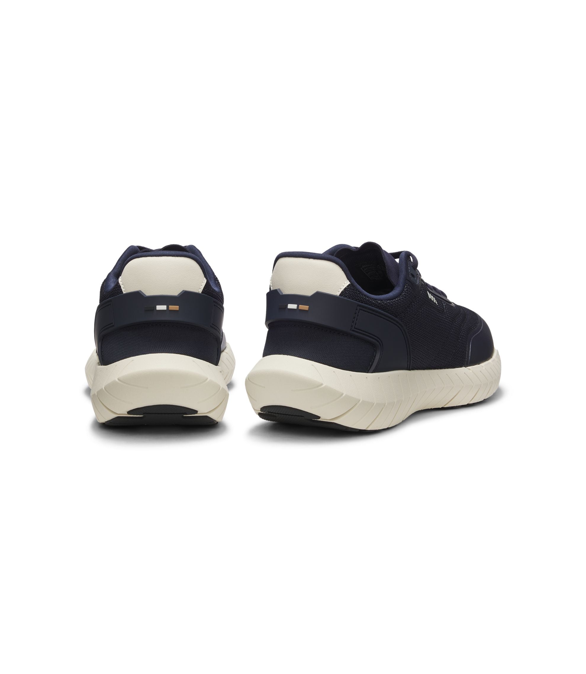 Boss Running Sneakers With Leather Trims Dark Blue Dark Blue