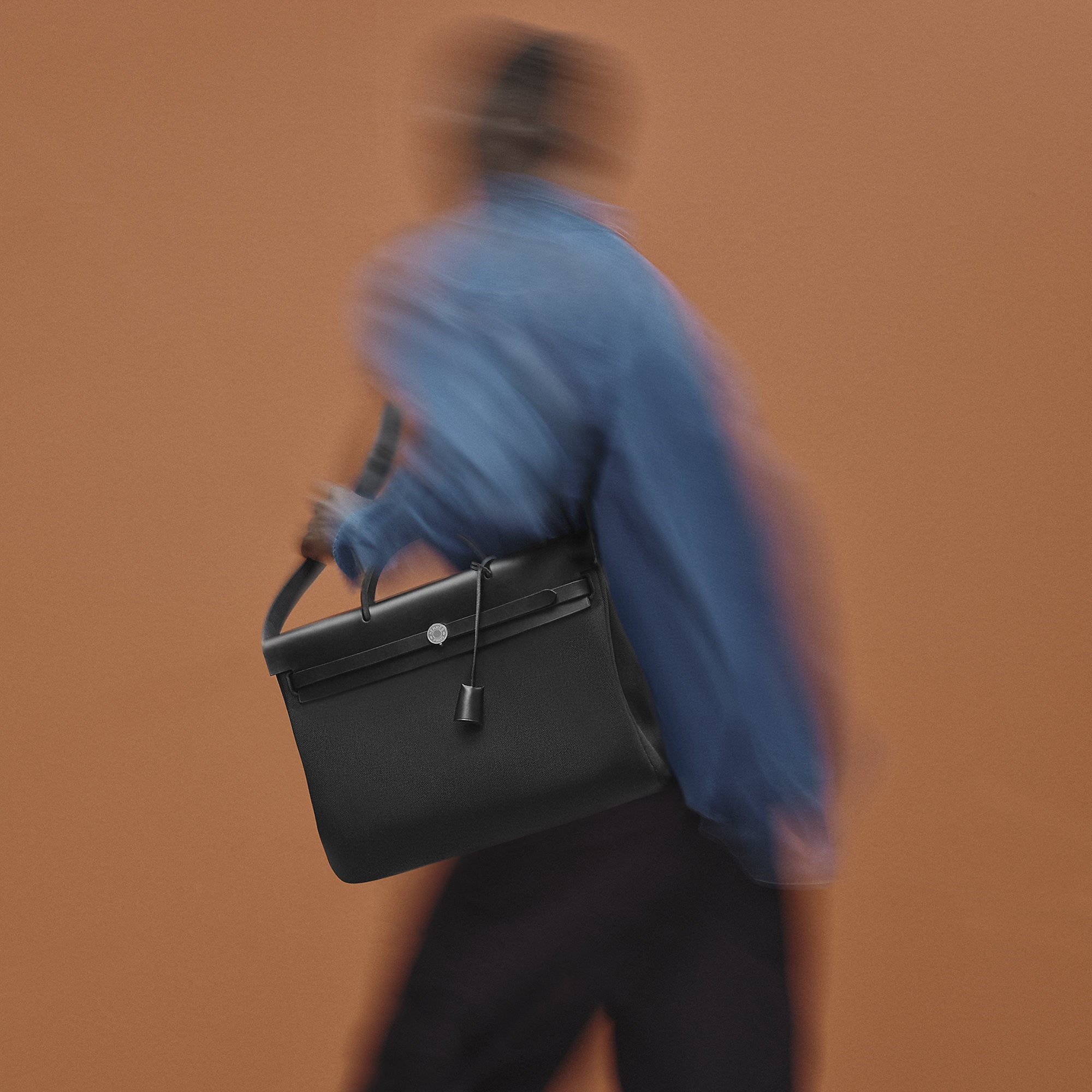 Hermes Herbag Messenger 39 Bag Bleu Thalassa