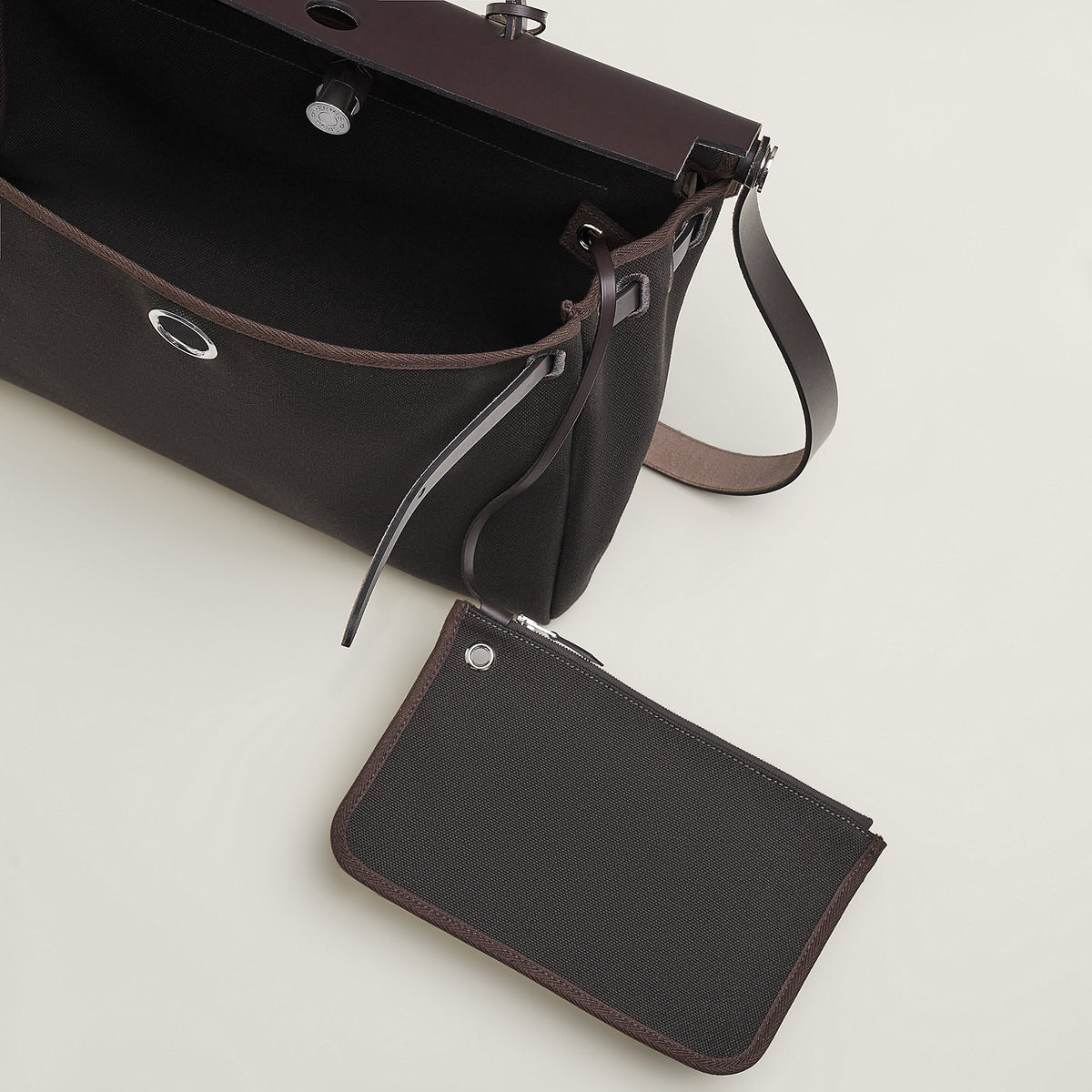 Hermes Herbag Messenger 39 Bag Dark Bronze