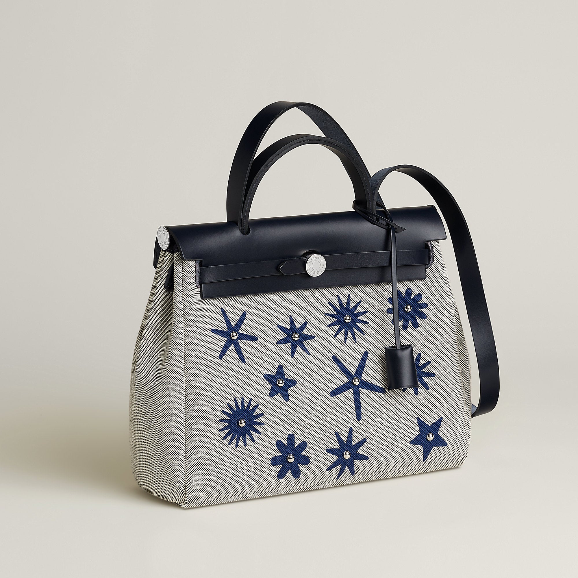 Hermes Herbag Zip 31 Hobnailed Bag Noir