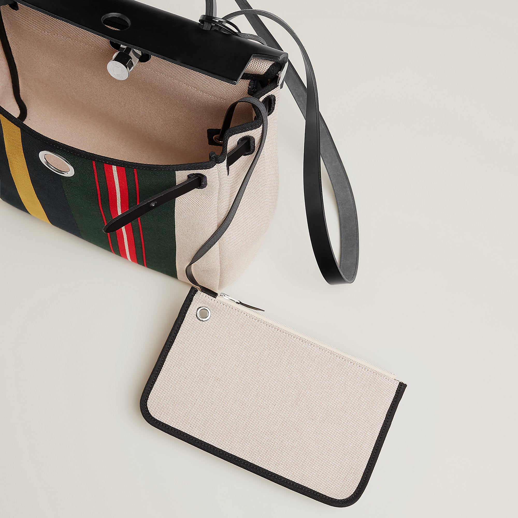 Hermes Herbag Zip 31 Laquered Bag Cru