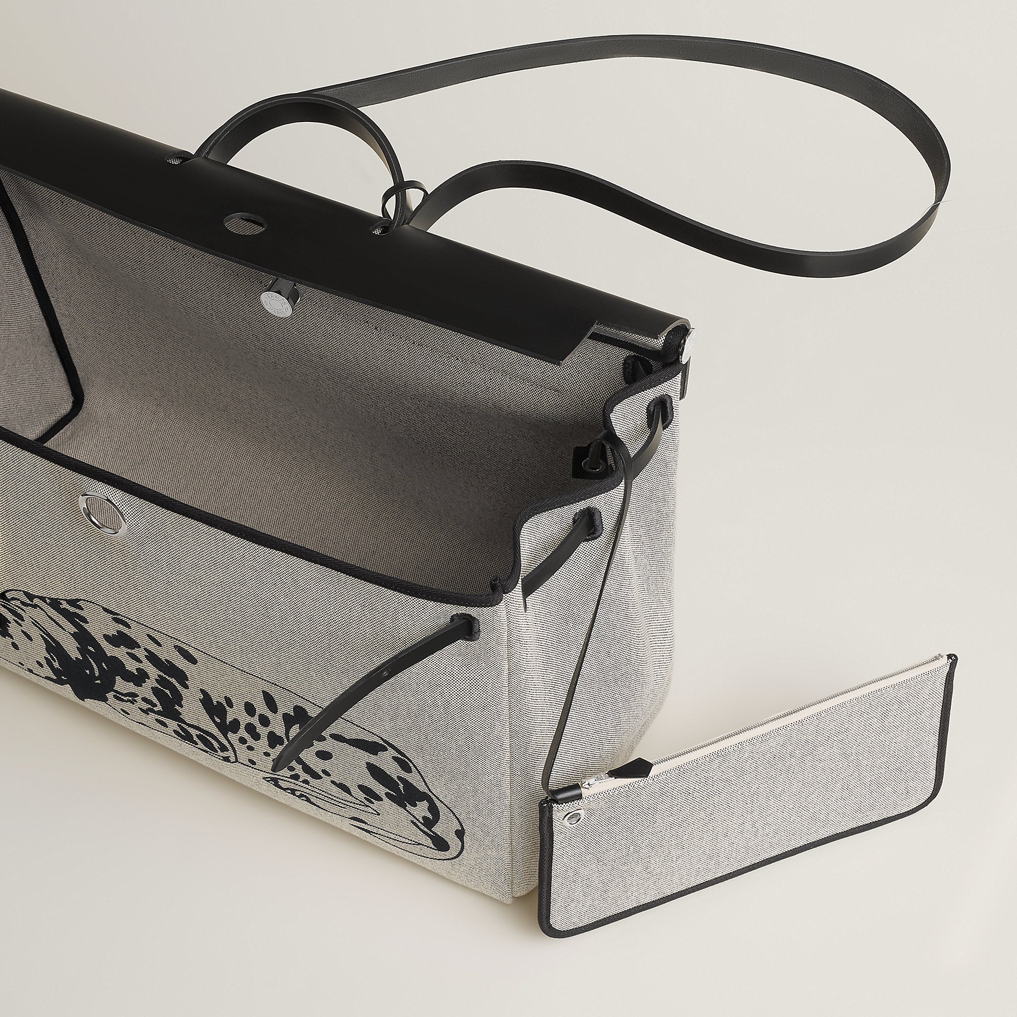 Hermes Herbag Zip Cabine Bag Gris Platine