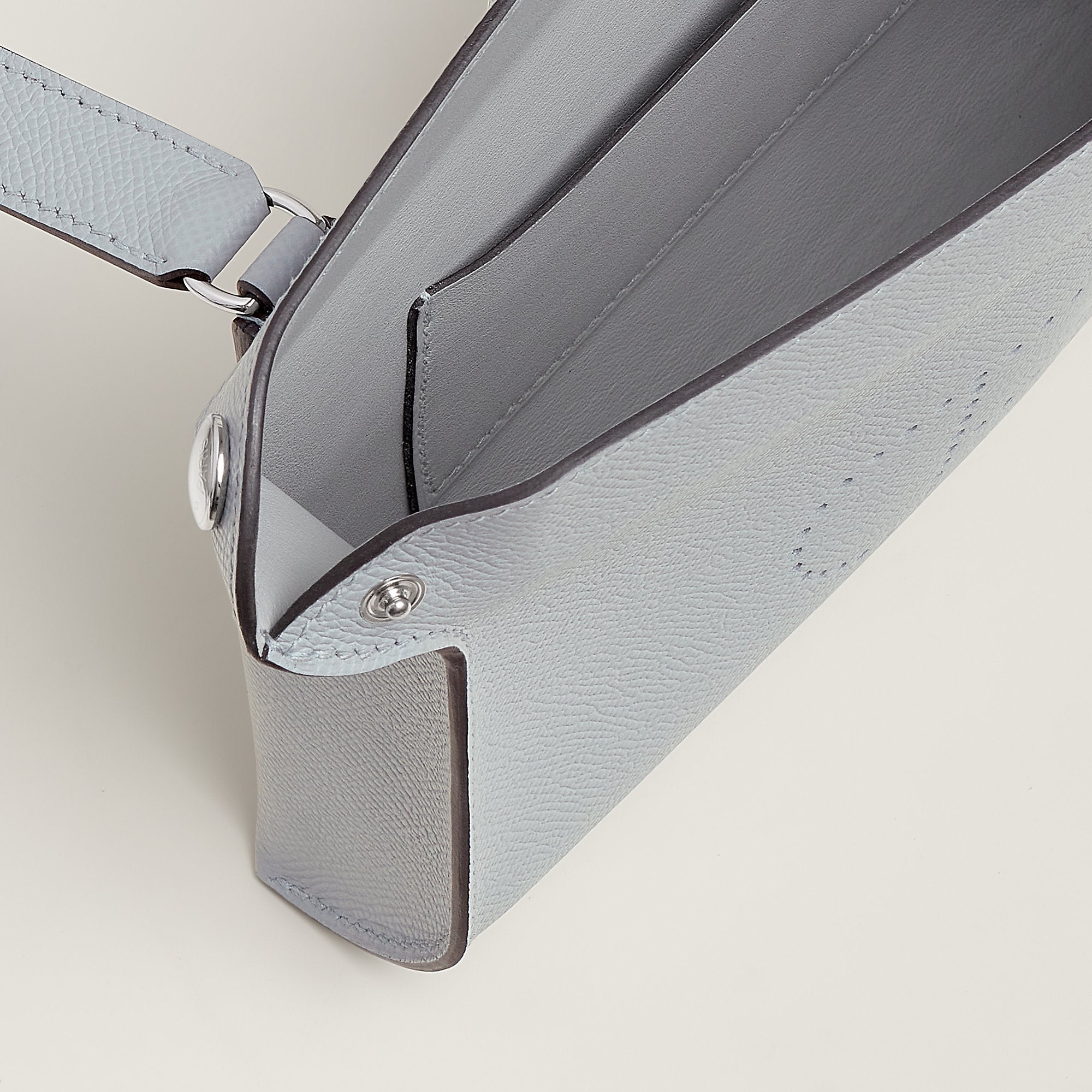 Hermes Videpoches Bag Bleu Glacier