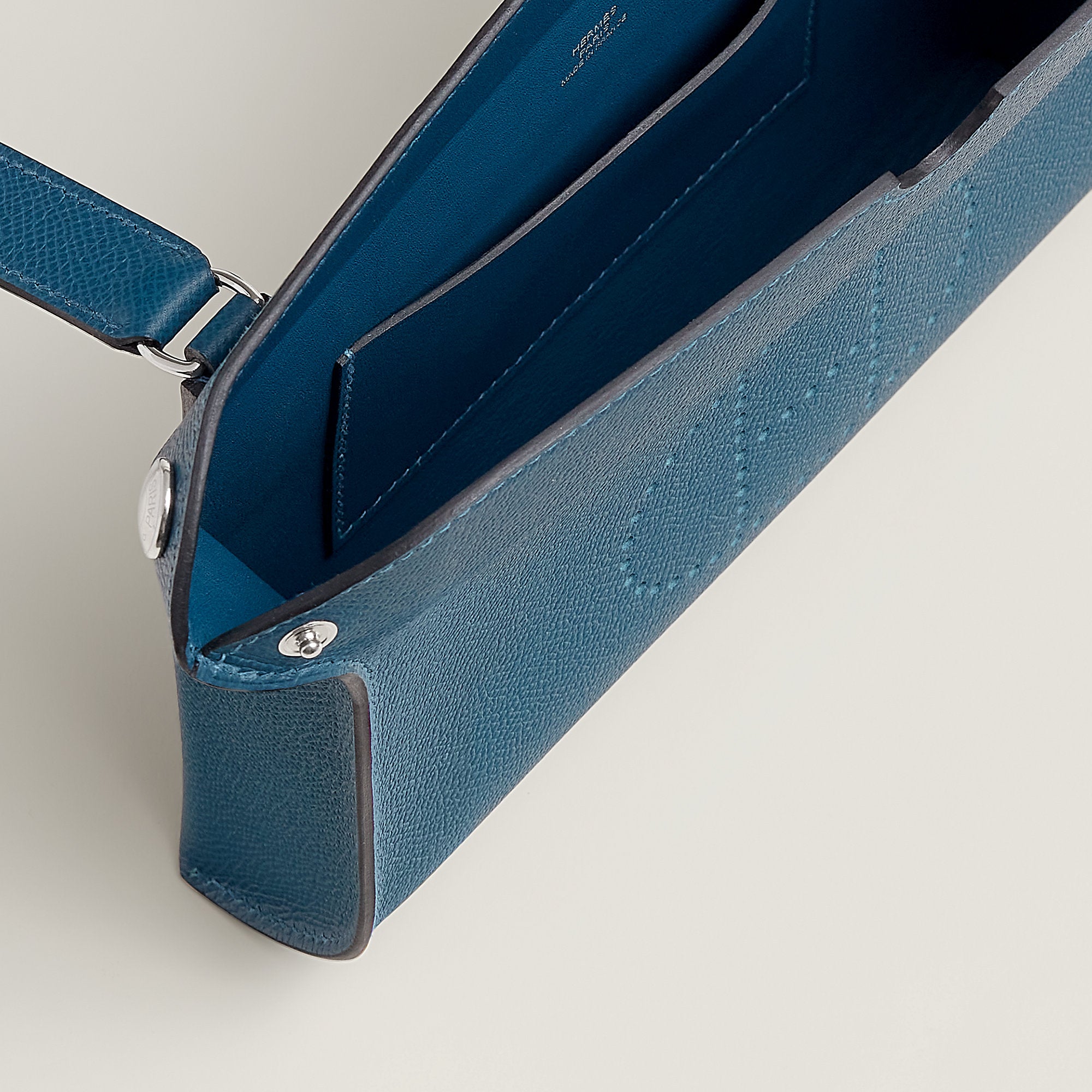 Hermes Videpoches Bag Deep Blue