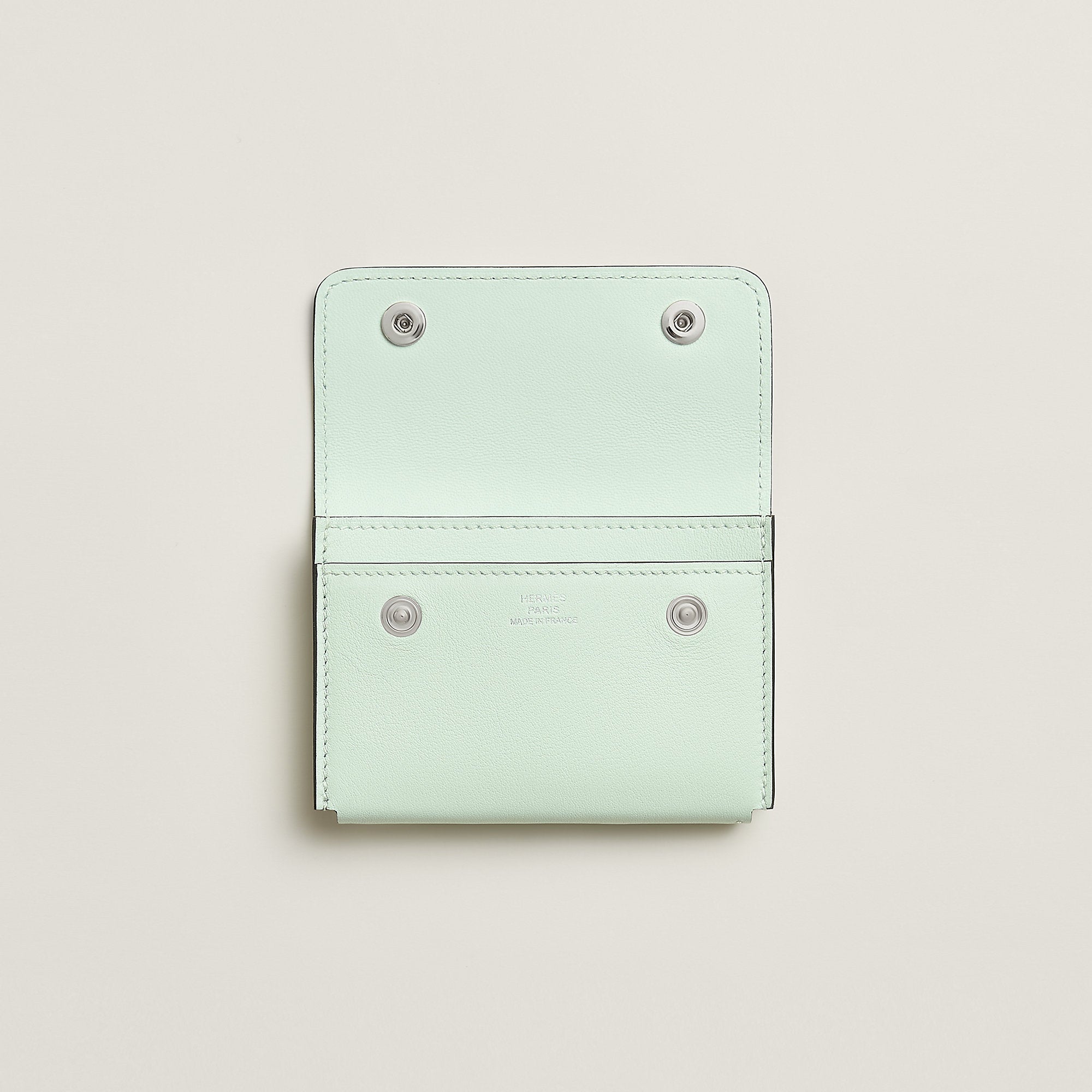 Hermes Nap Card Holder Vert Peppermint