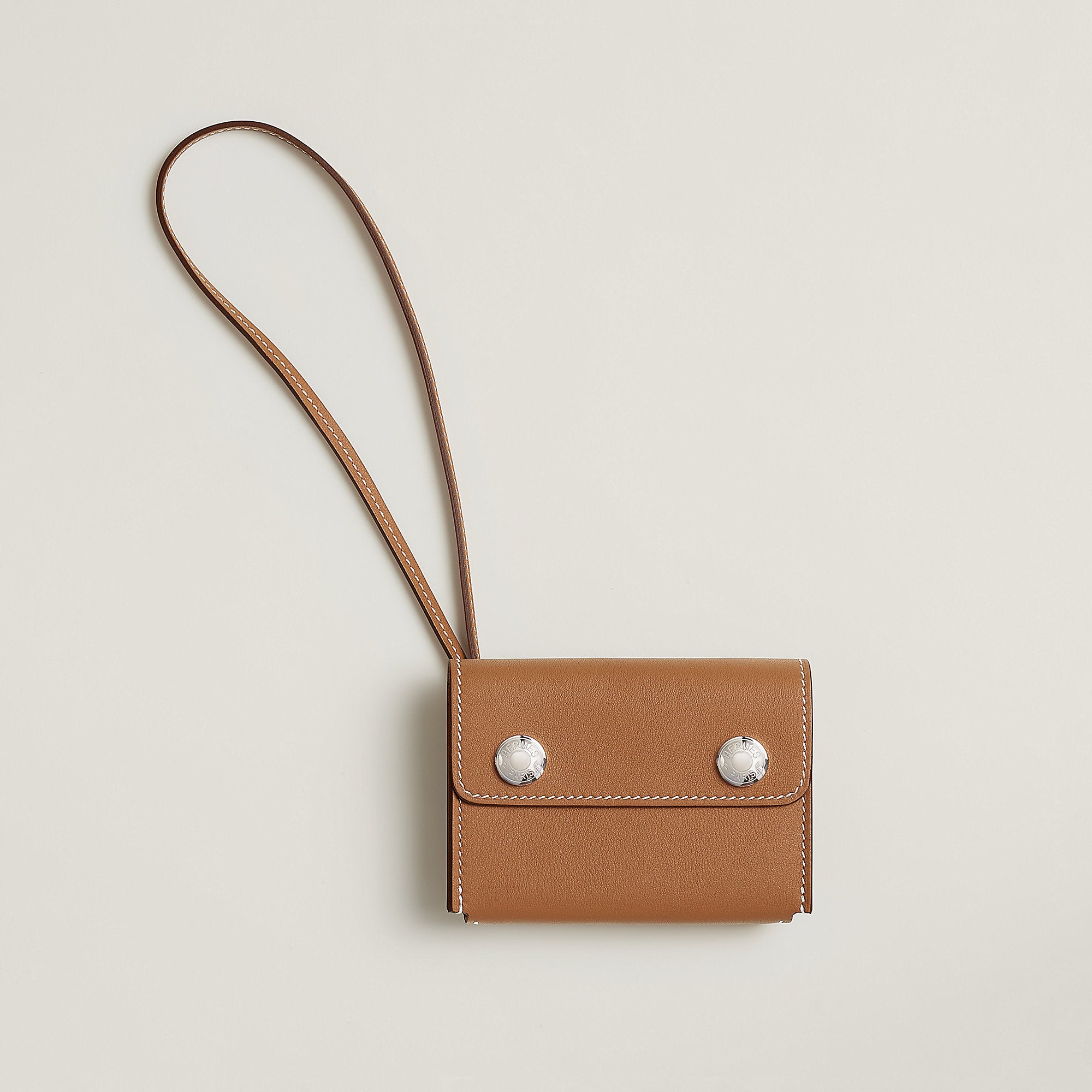 Hermes Nap Card Holder Gold