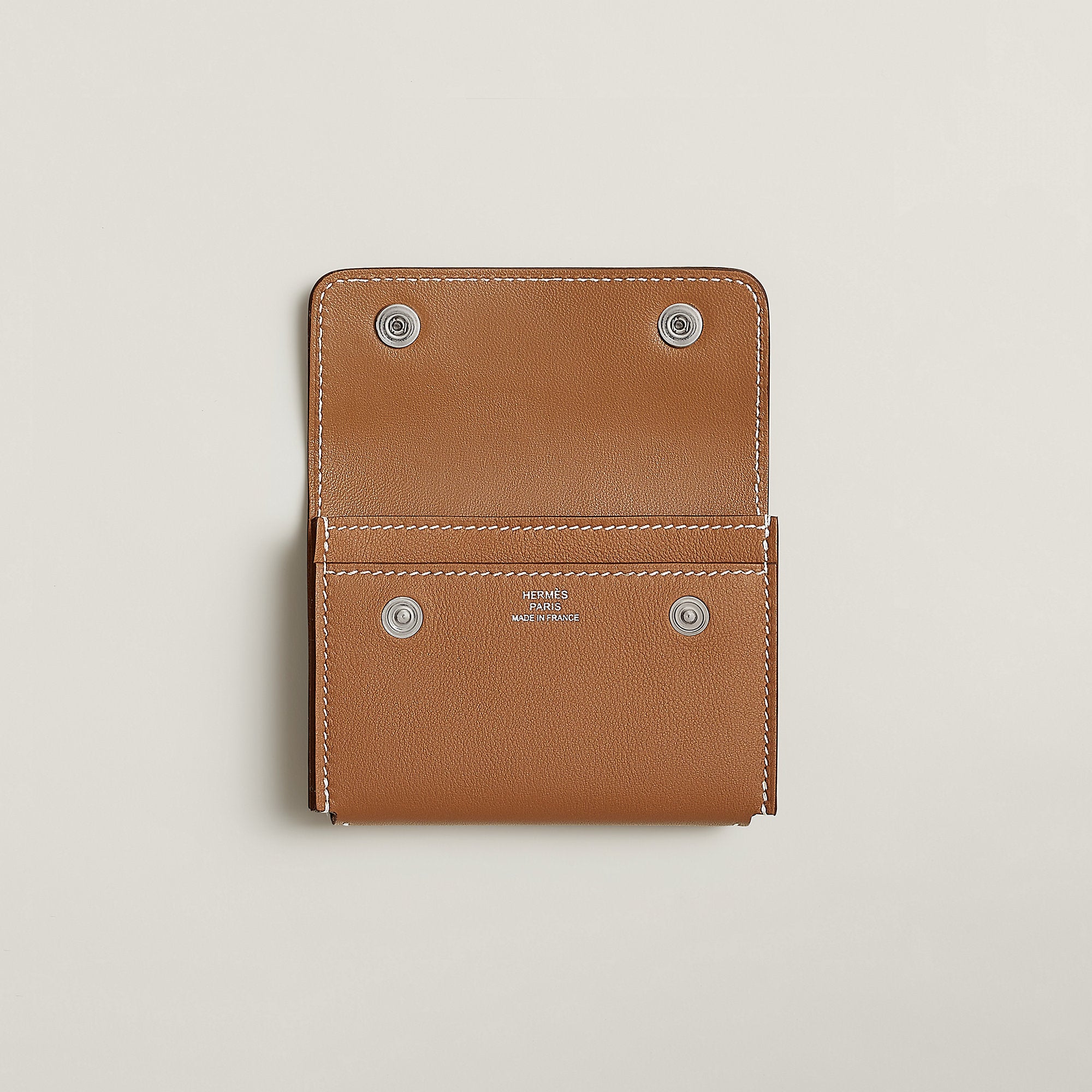 Hermes Nap Card Holder Gold