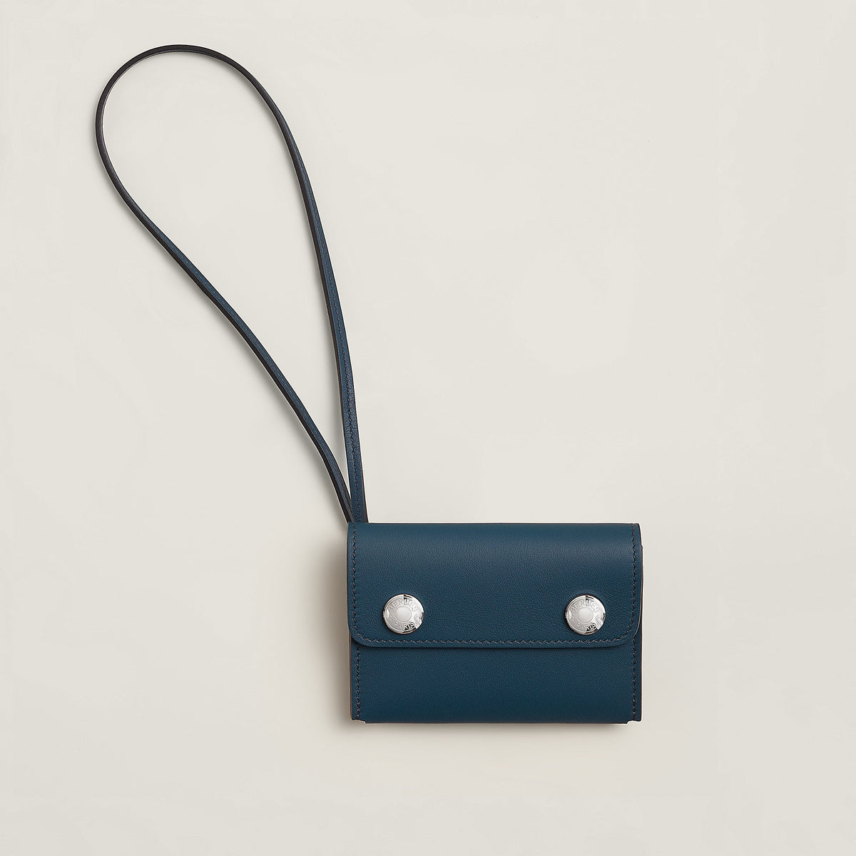Hermes Nap Card Holder Bleu De Prusse