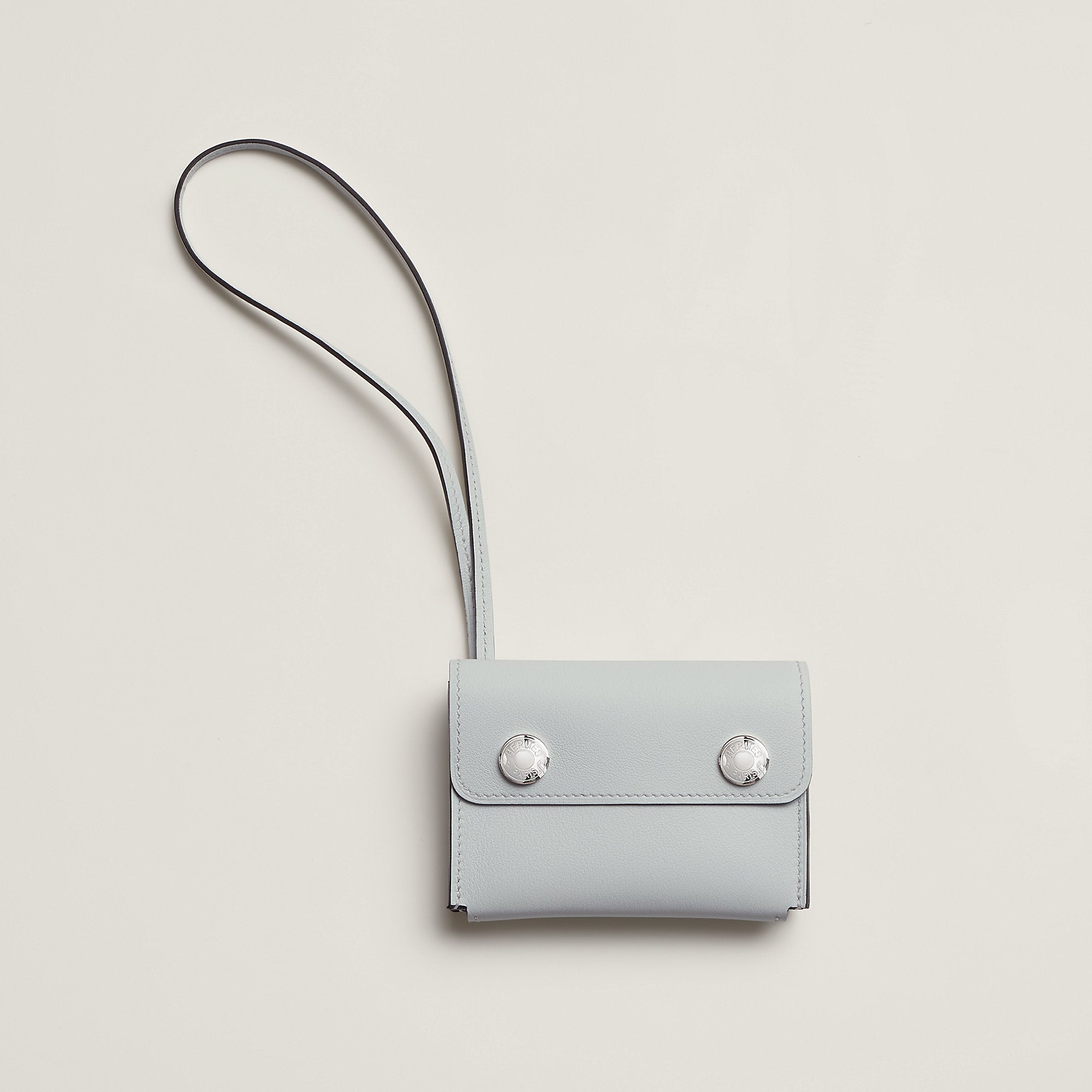 Hermes Nap Card Holder Gris Platine