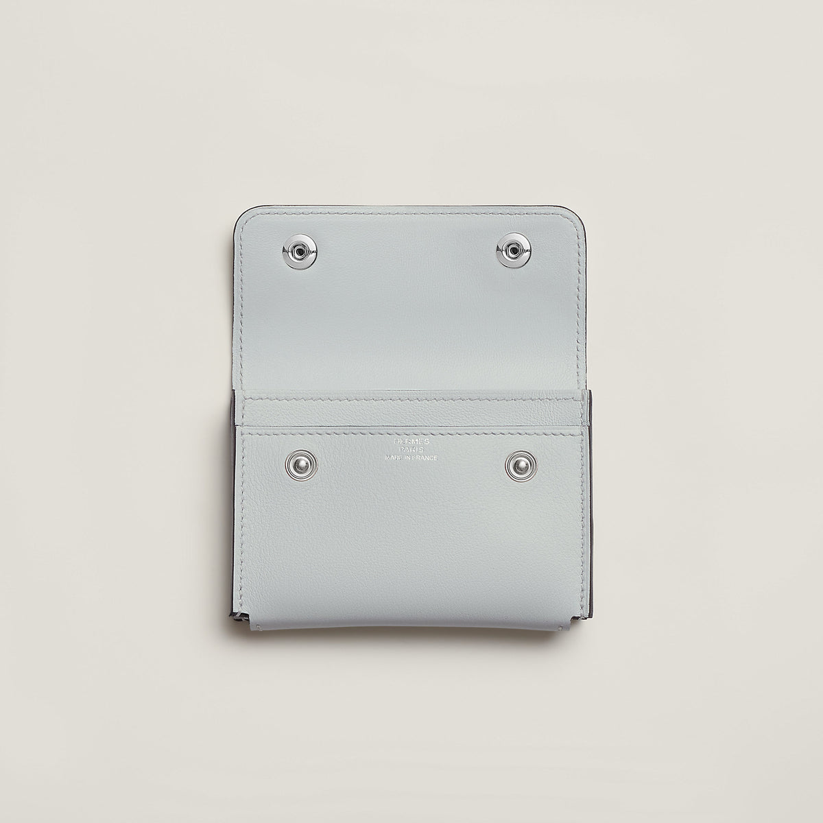 Hermes Nap Card Holder Gris Platine