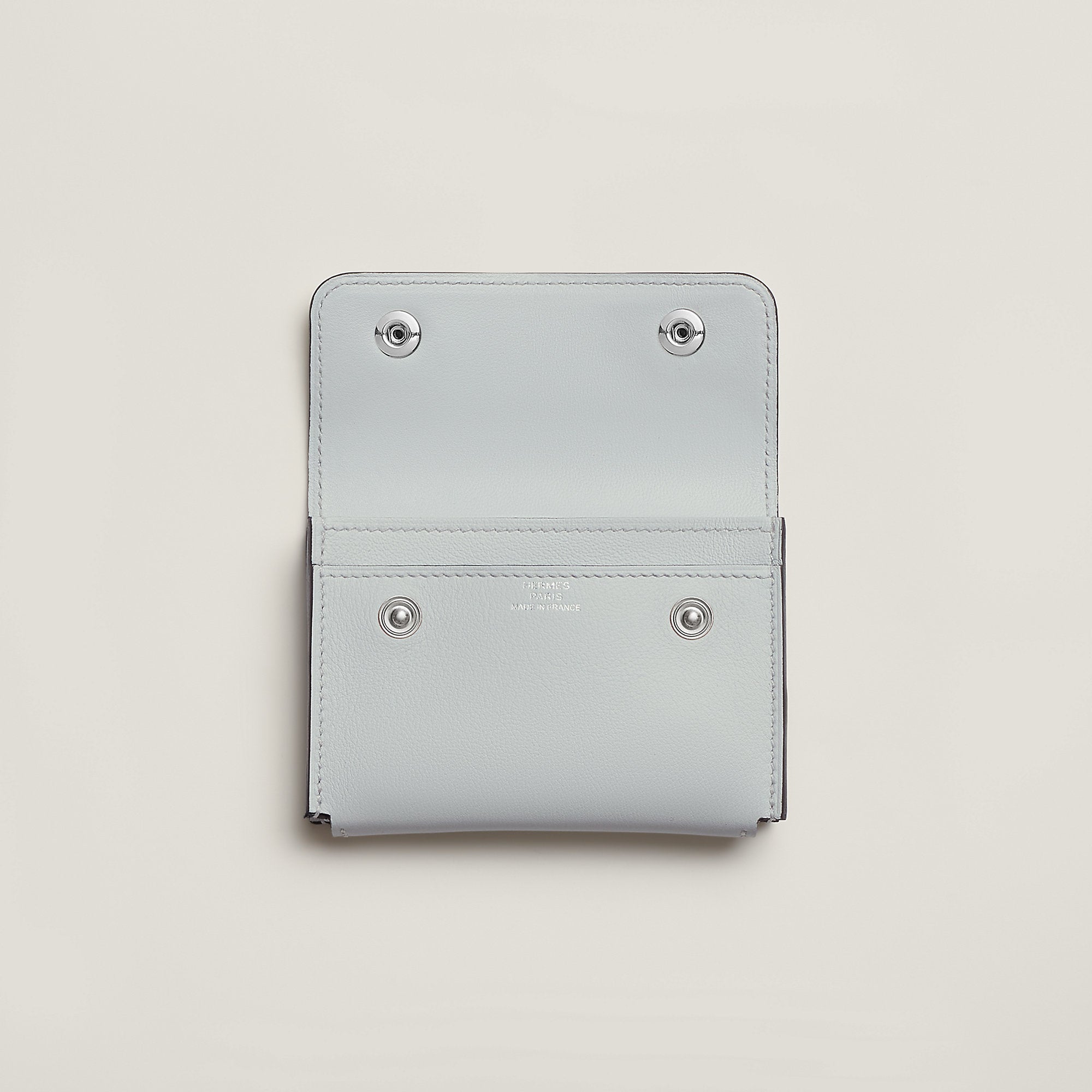 Hermes Hermsnap Card Holder Gris Ple