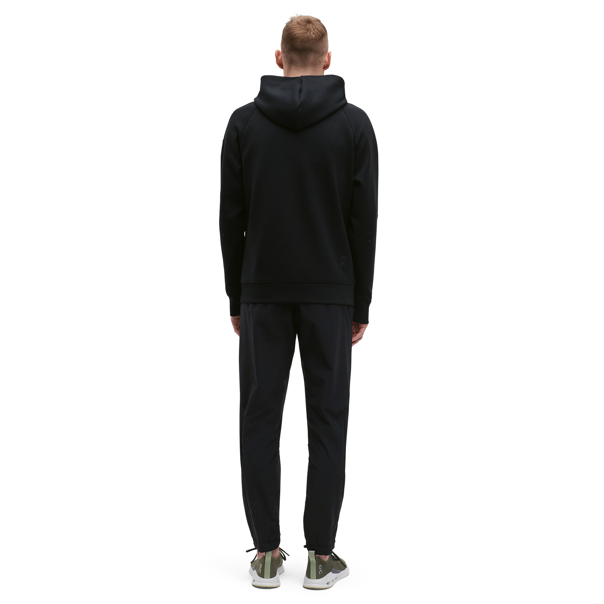 On Zipped Hoodie Black