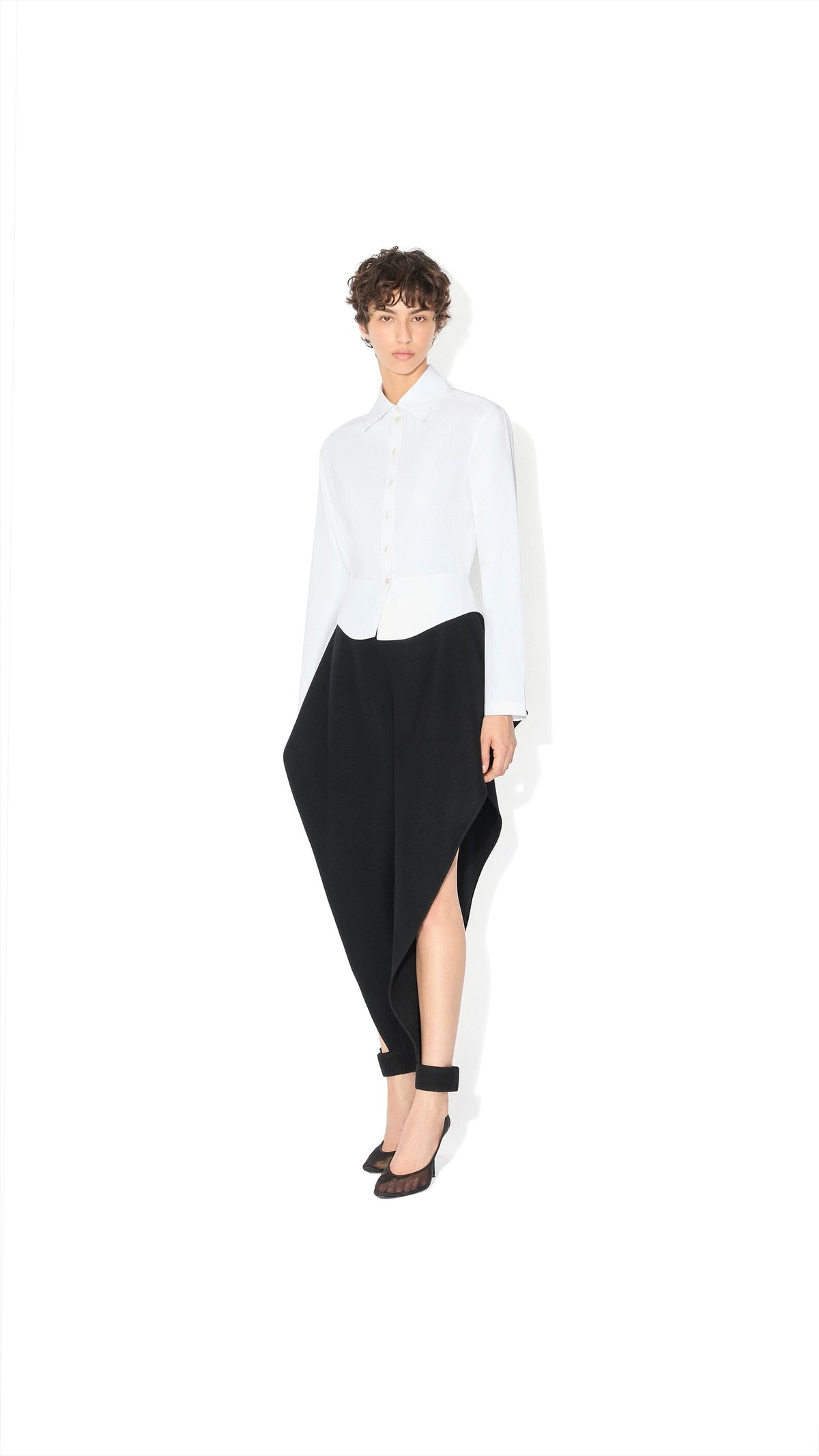 Alaïa Cotton Poplin Basque Shirt