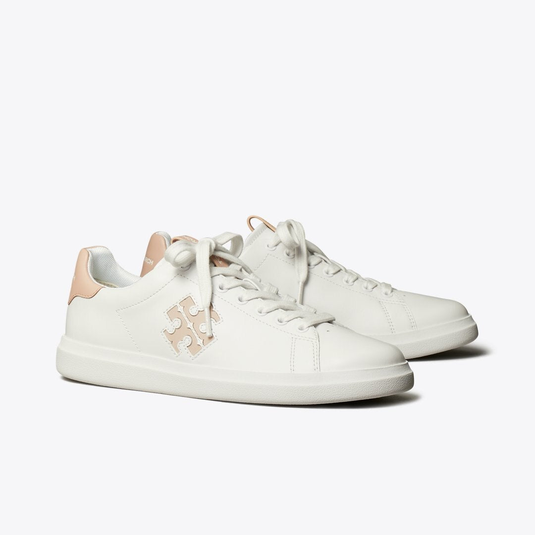 Tory Burch Howell Court Sneaker TITANIUM WHITE / SHELL PINK