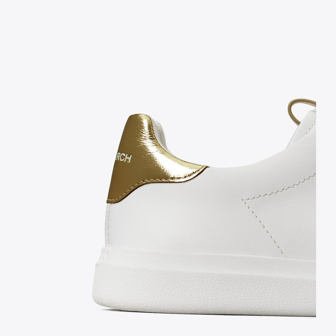 Tory Burch Howell Court Sneaker Titanium White / Spark Gold