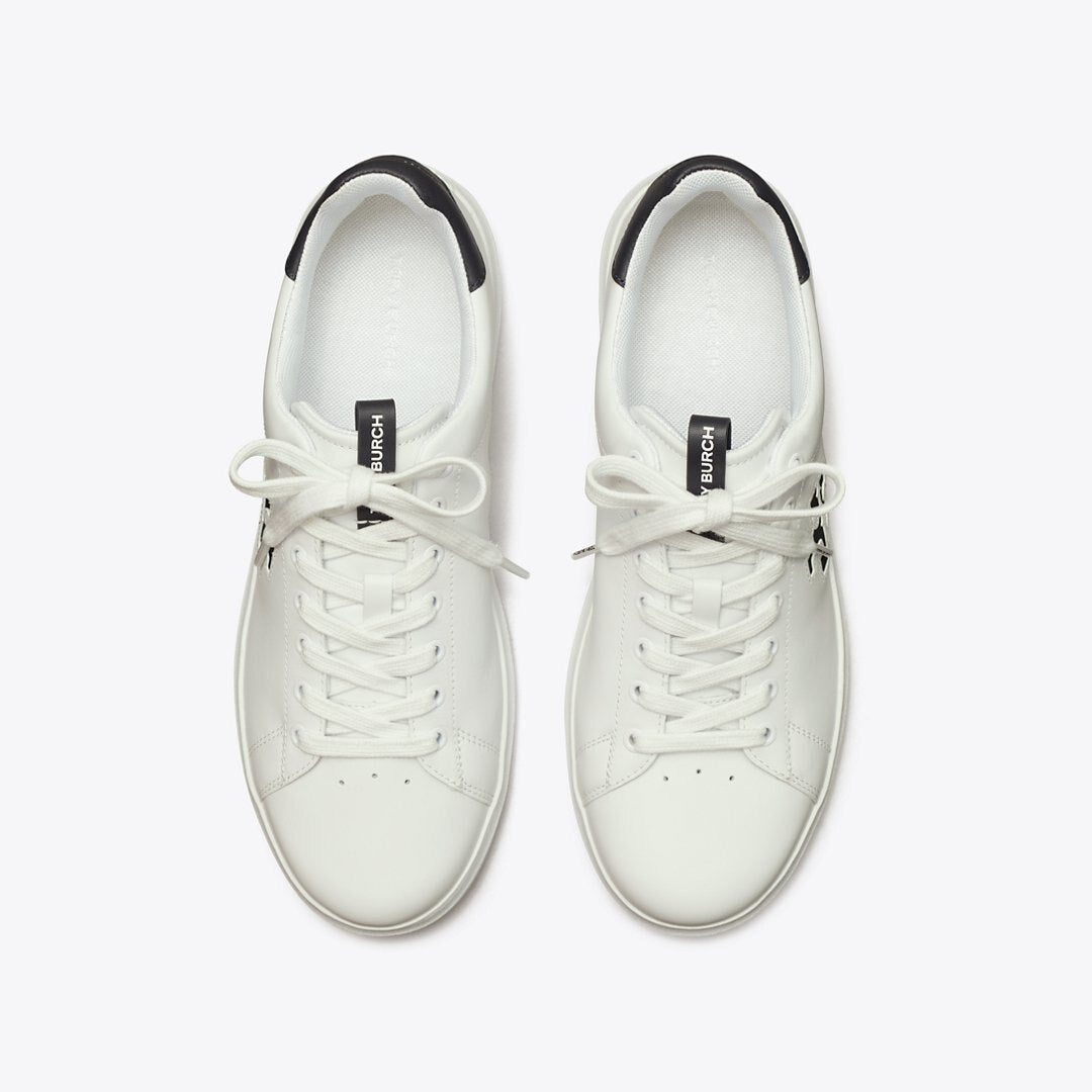 Tory Burch Howell Court Sneaker TITANIUM WHITE / PERFECT BLACK