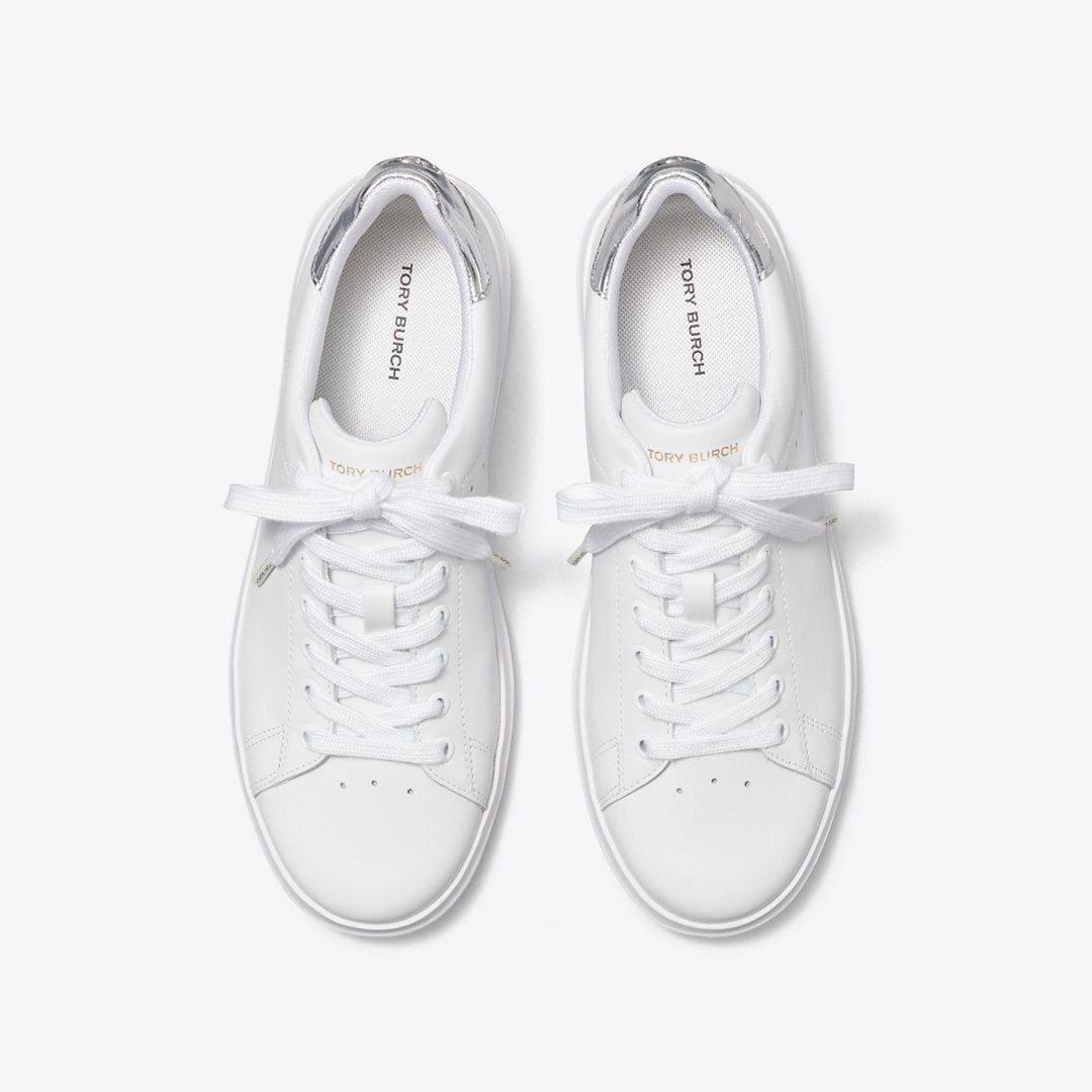 Tory Burch Howell Court Sneaker Titanium White / Silver