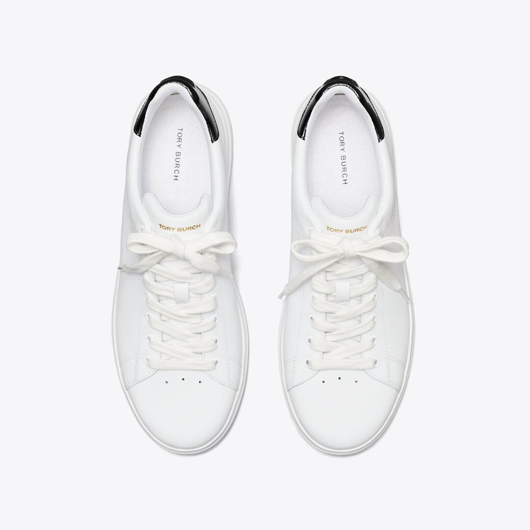 Tory Burch Howell Court Sneaker Titanium White / PERFECT BLACK