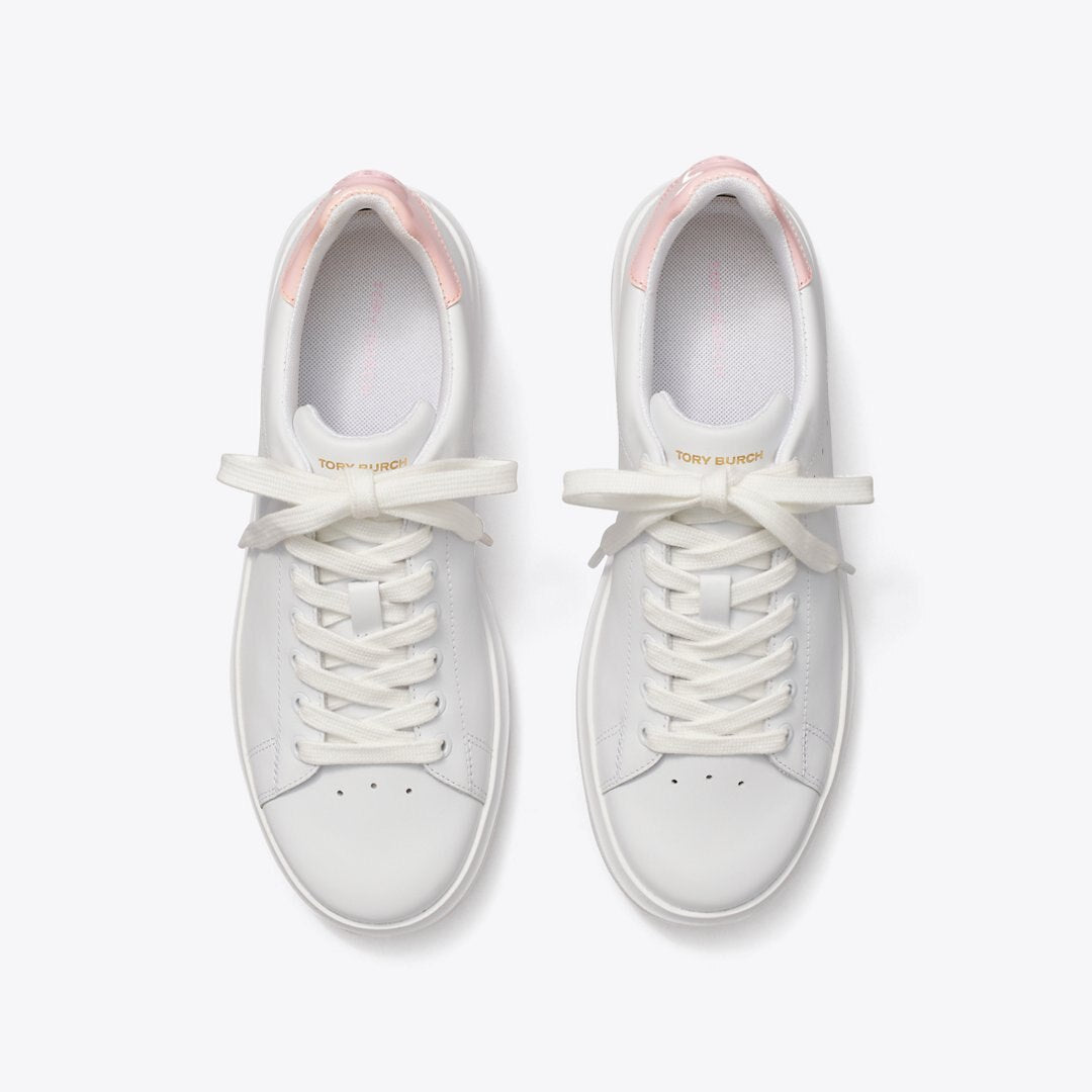 Tory Burch Howell Court Sneaker TITANIUM WHITE / PETUNIA