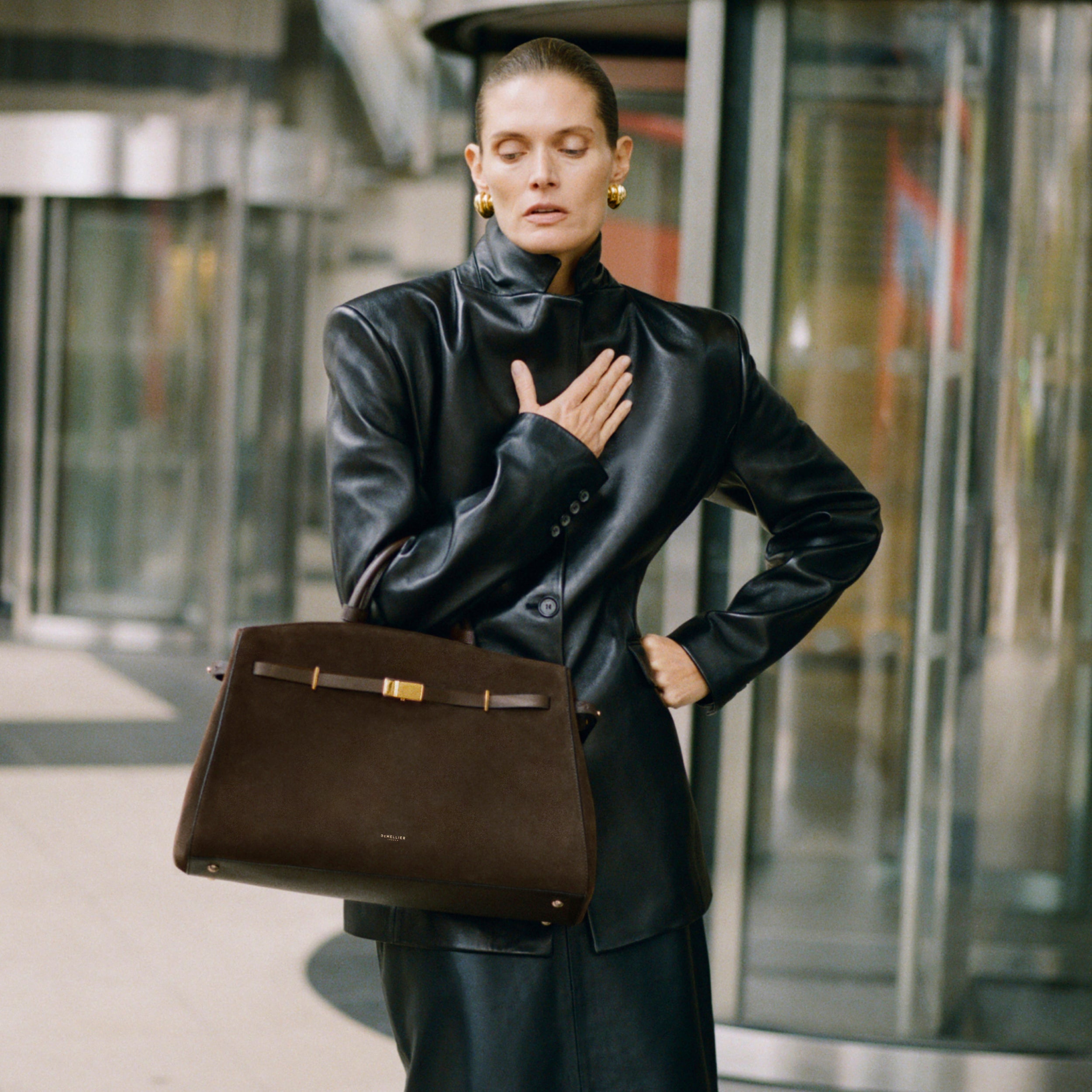 DeMellier The Hudson mocha suede & mocha smooth