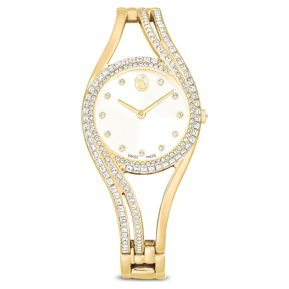 Swarovski Hyperbola Bangle Watch Swiss Made Metal Bracelet Gold Tone Gold-Tone Finish SW5754534