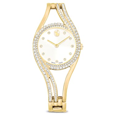 Swarovski Hyperbola Bangle Watch Swiss Made Metal Bracelet Gold Tone Gold-Tone Finish SW5754534