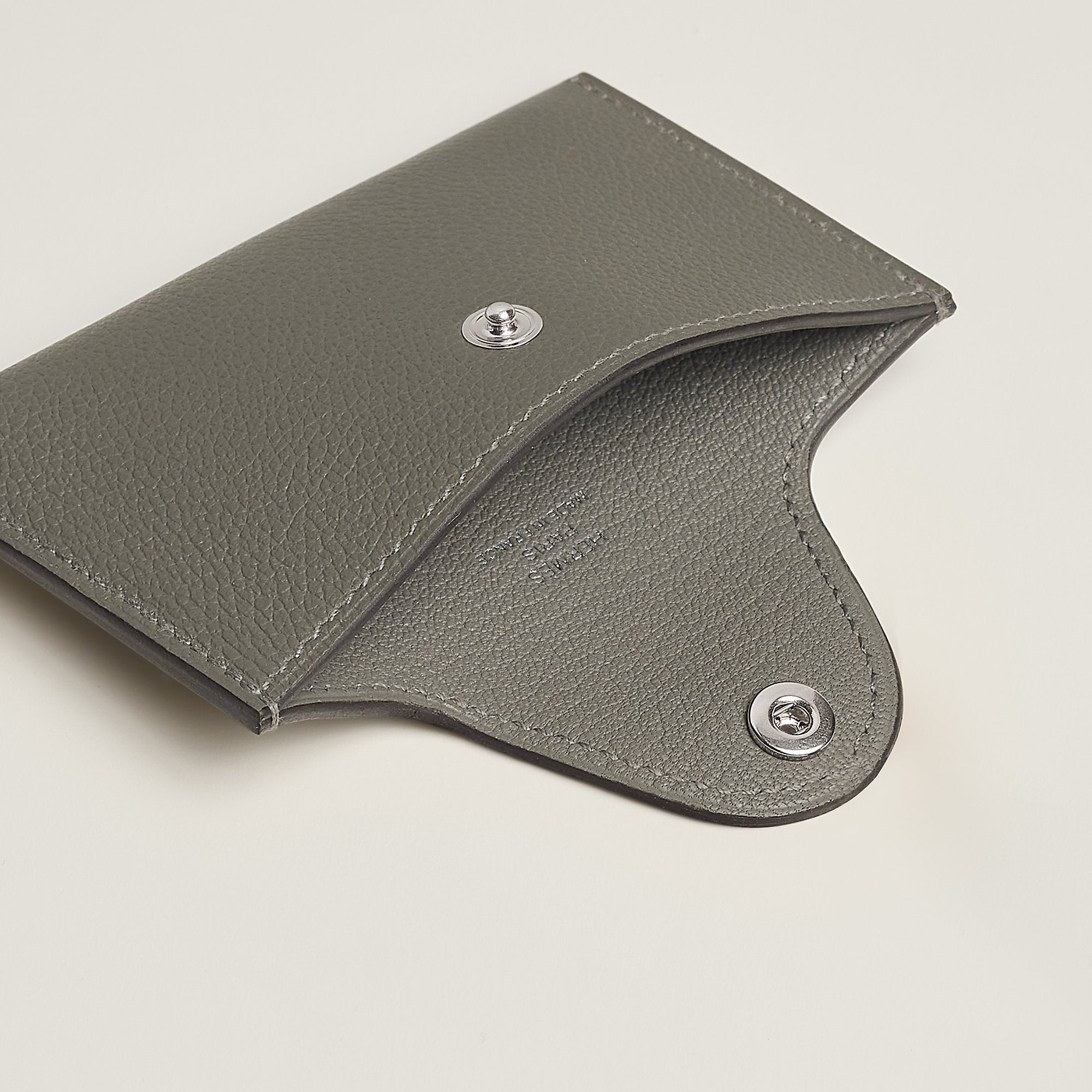Hermes Iliade Card Holder Gris Meyer
