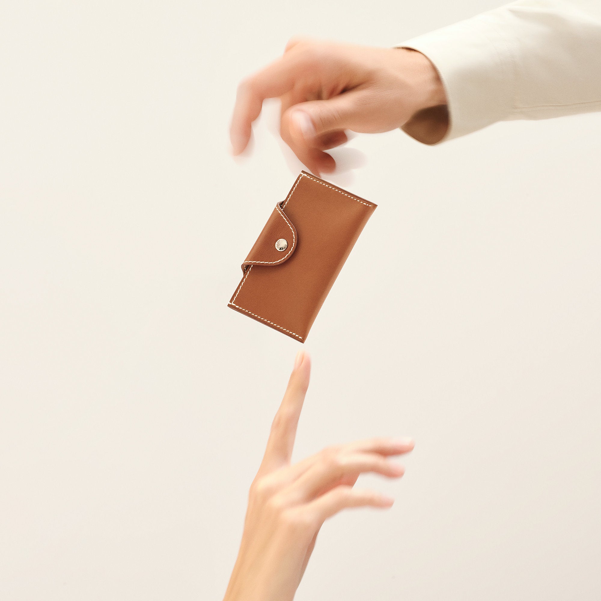 Hermes Iliade Card Holder Fauve