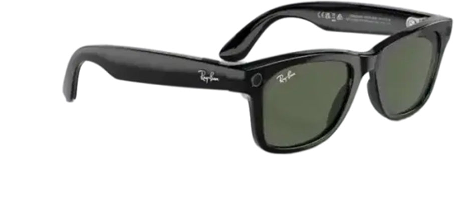 Ray Ban Meta Smart Glasses - Wayfarer Shiny Black G-15 Green Lenses