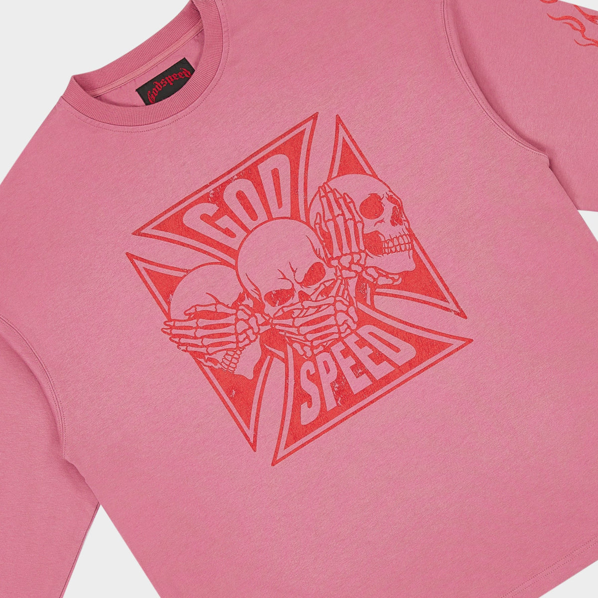 Godspeed Omerta LS T-Shirt (Pink)