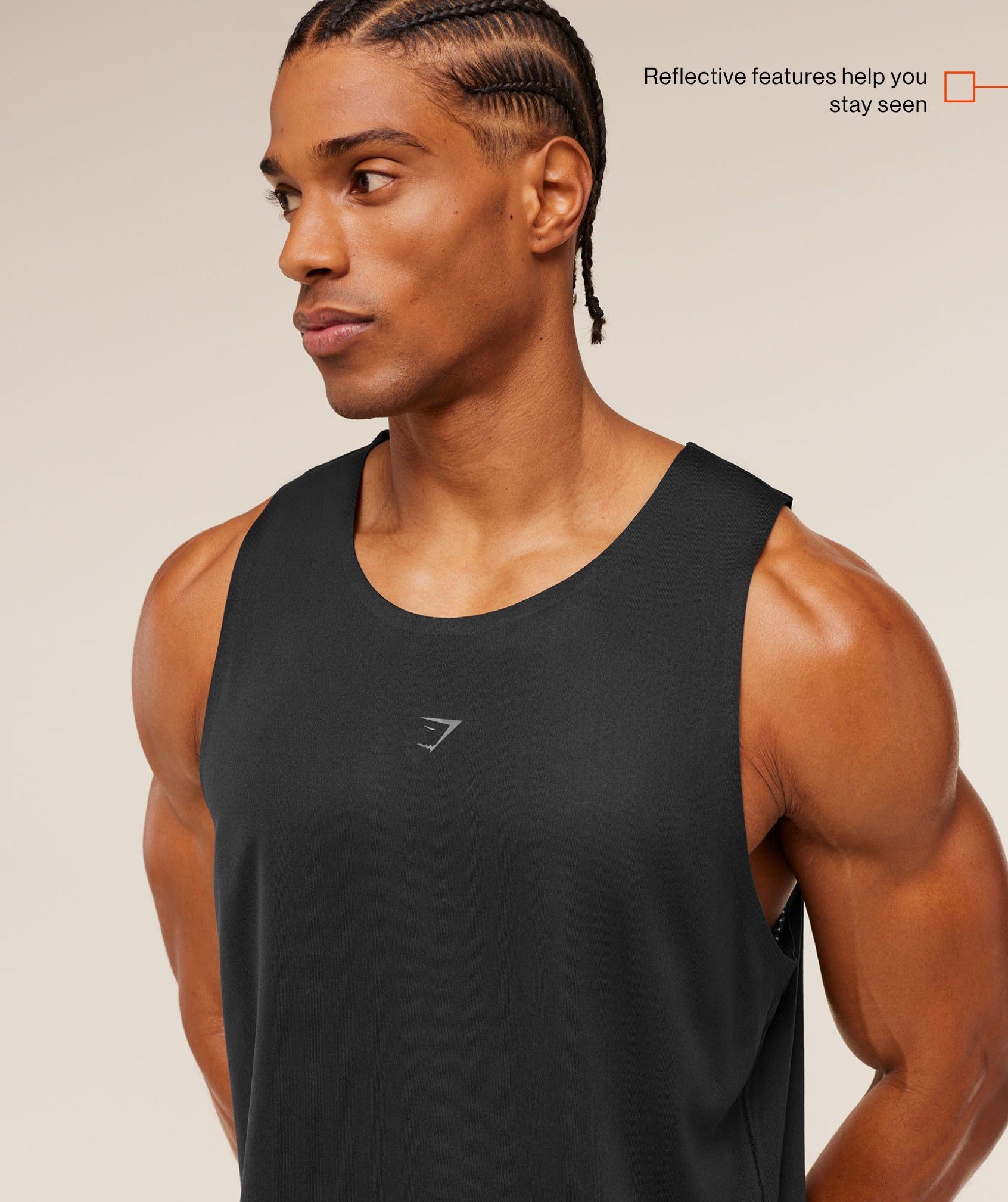 Gymshark Hybrid Engineered Jacquard Tank Black