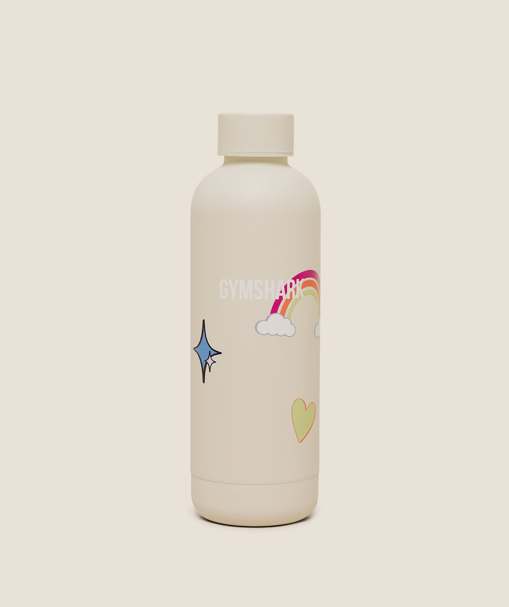 Women's Gymshark Lucky Graphic 500Ml Bottle Tinted White