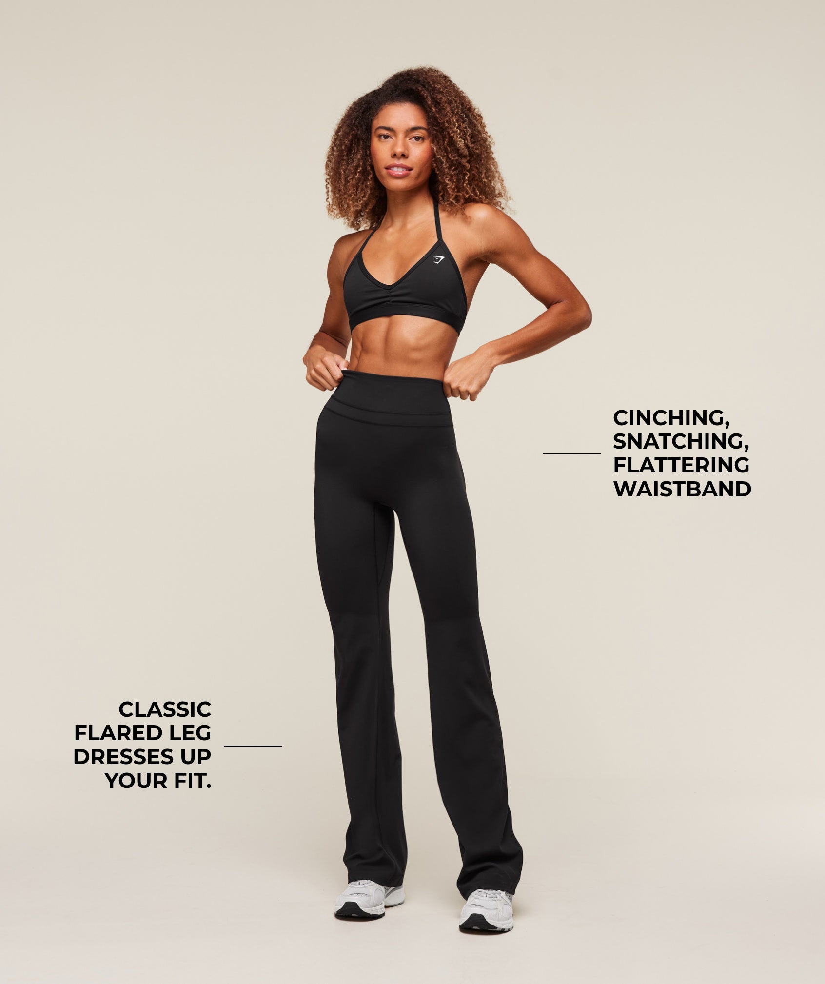 Women's Gymshark Whitney Tall Flared Legging Black
