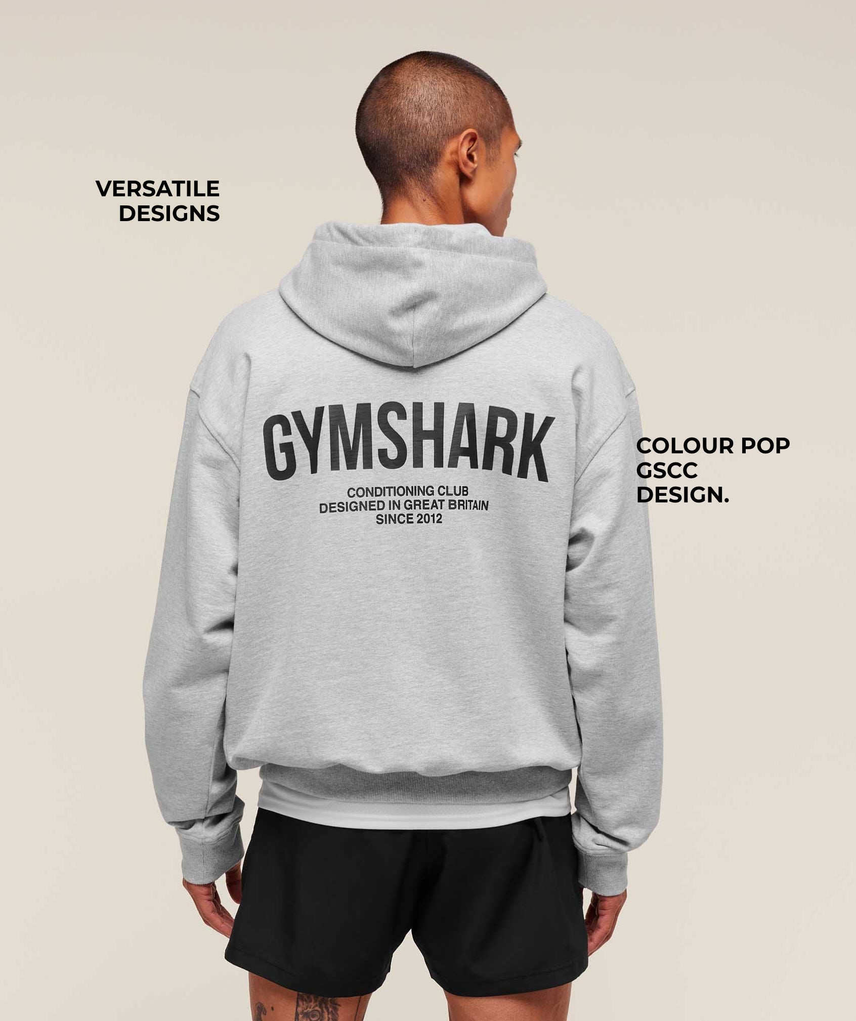 Gymshark Conditioning Club Hoodie Light Grey Core Marl