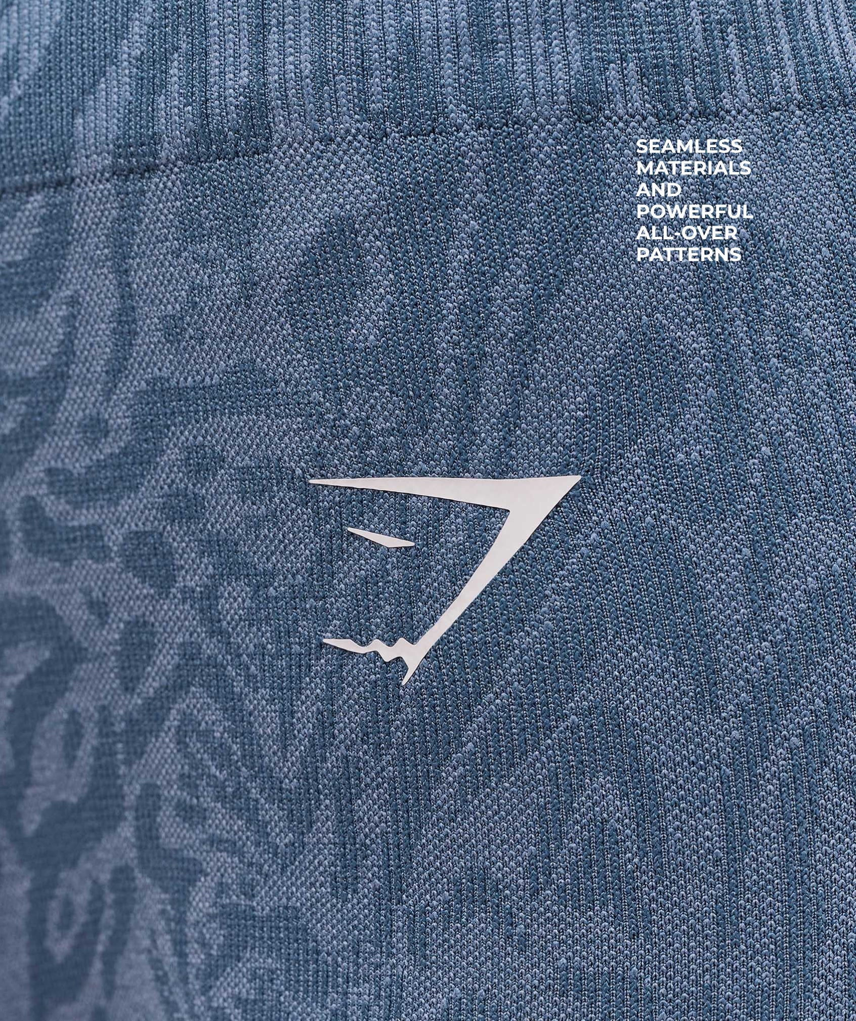 Women's Gymshark Adapt Animal Seamless Shorts Worn Blue
