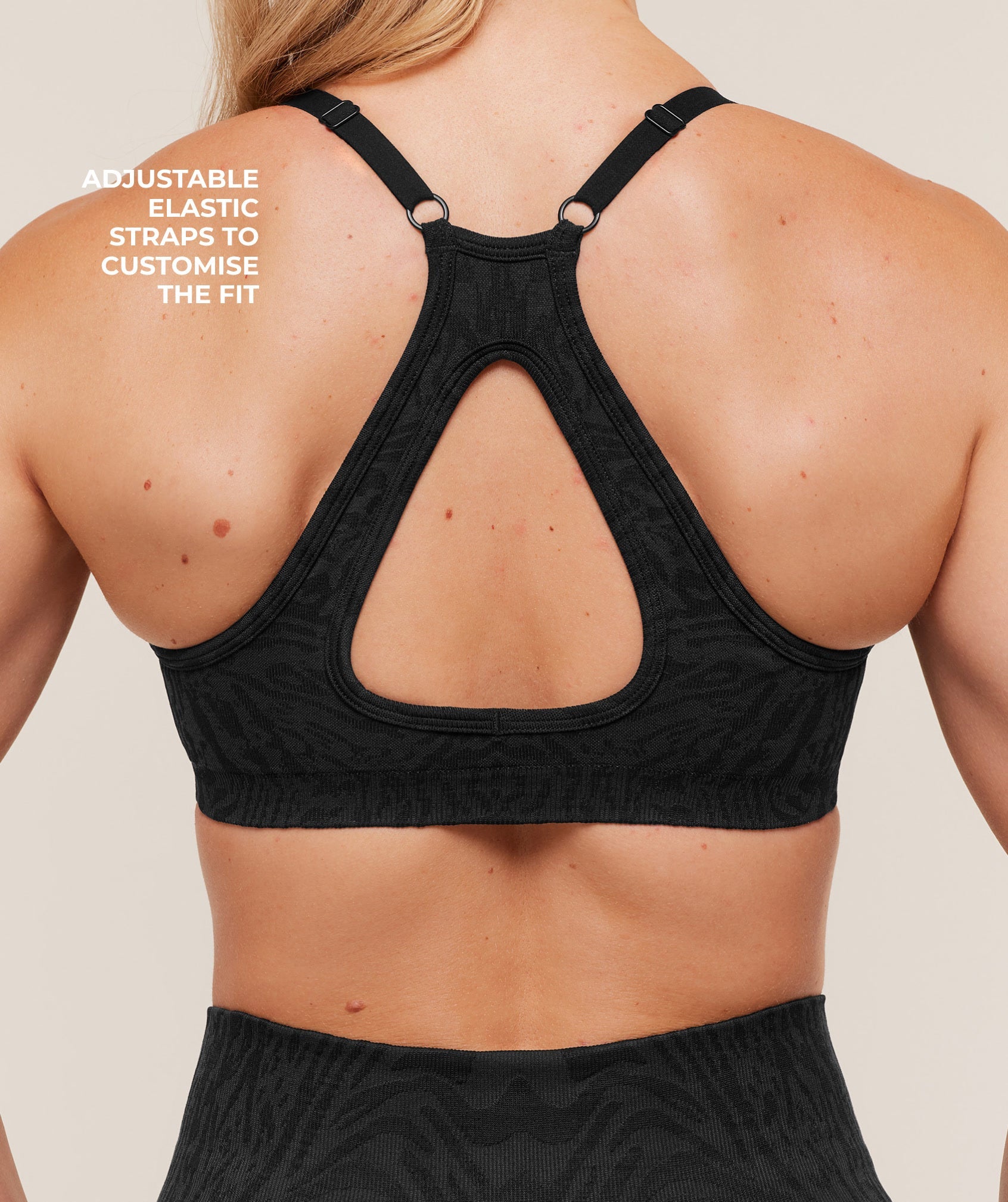 Women's Gymshark Adapt Animal Seamless Sports Bra Black