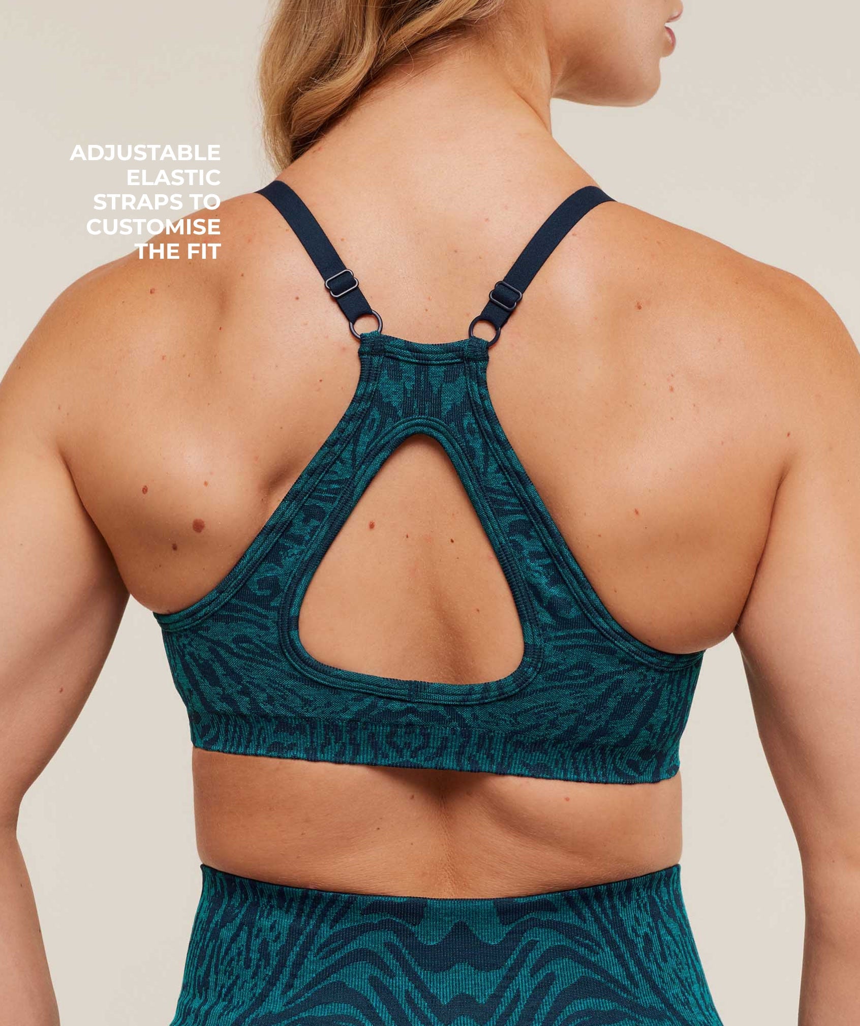 Women's Gymshark Adapt Animal Seamless Sports Bra Navy