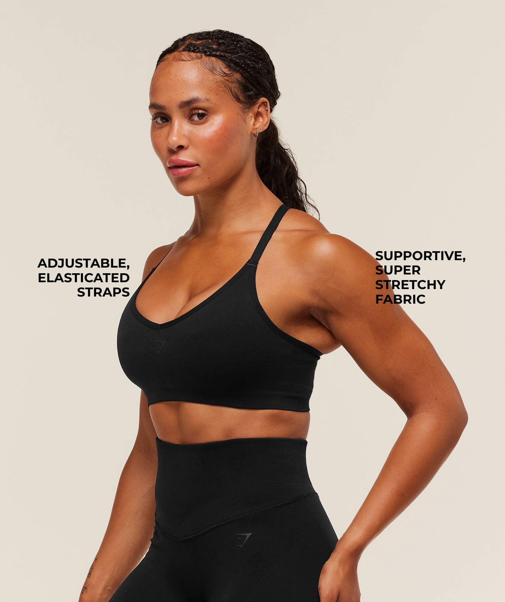 Women's Gymshark Activate Seamless Bralette Black