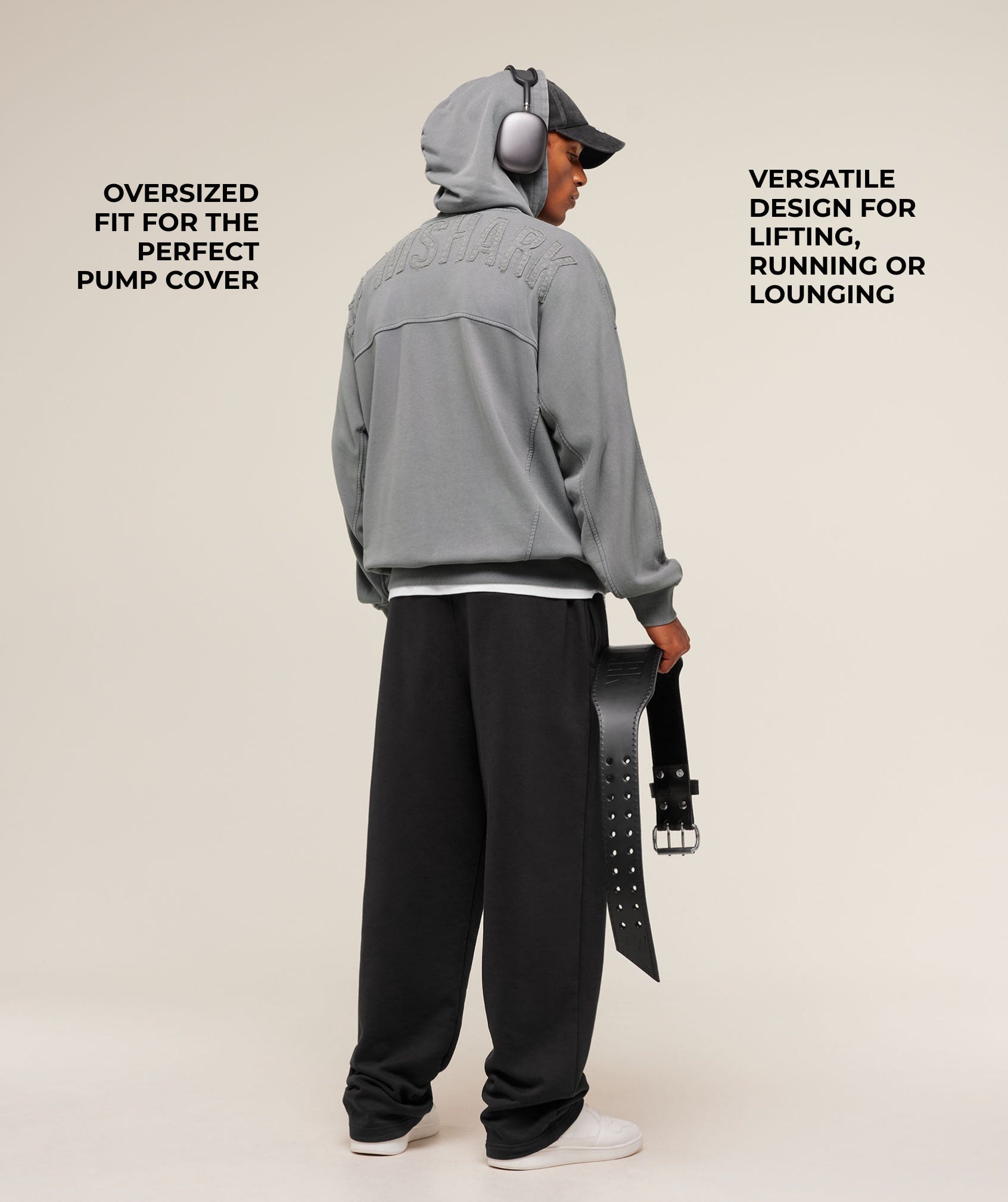 Gymshark Power Washed Hoodie Gs Medium Grey