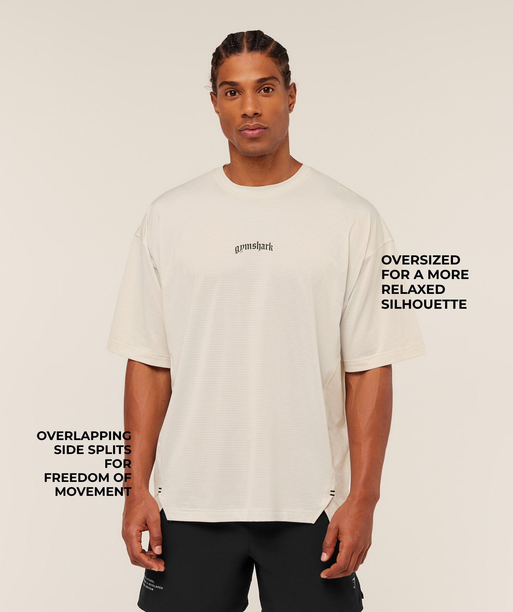 Gymshark Tactical Oversized T-Shirt Oat White