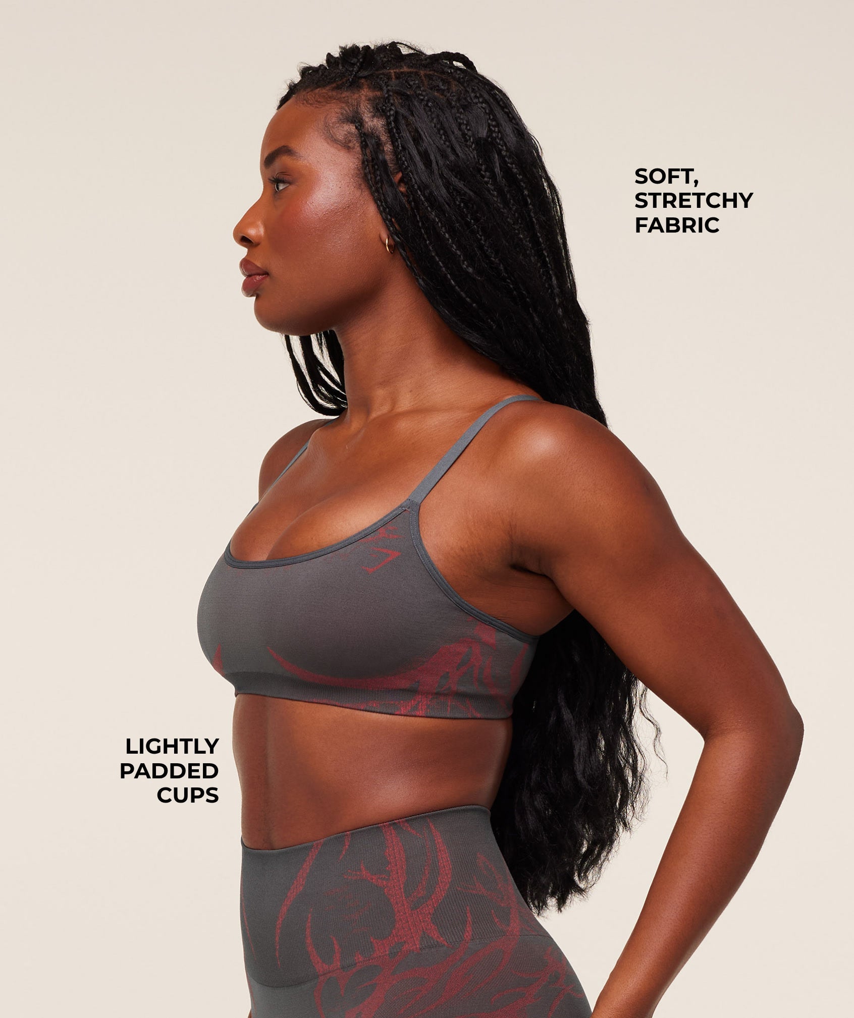 Women's Gymshark Storm Seamless Sports Bra Gs Dark Grey