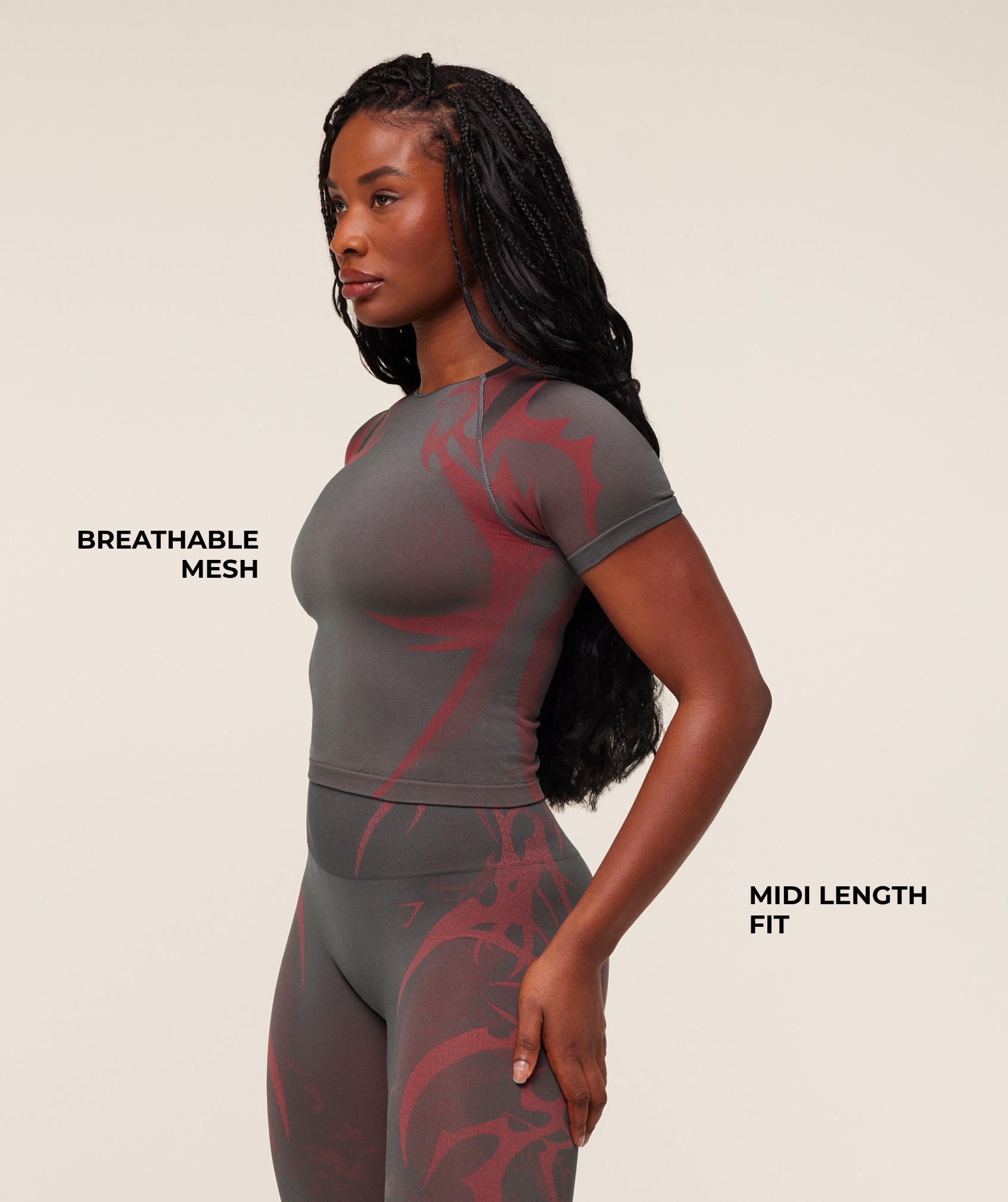 Women's Gymshark Storm Seamless Short Sleeve Top Gs Dark Grey