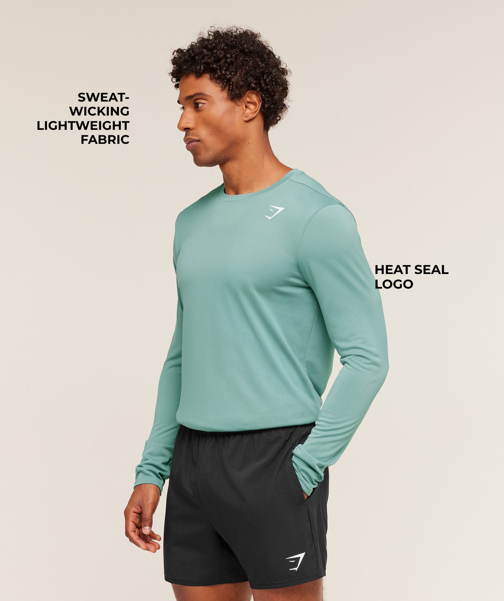 Gymshark Arrival Long Sleeve T-Shirt Muted Teal