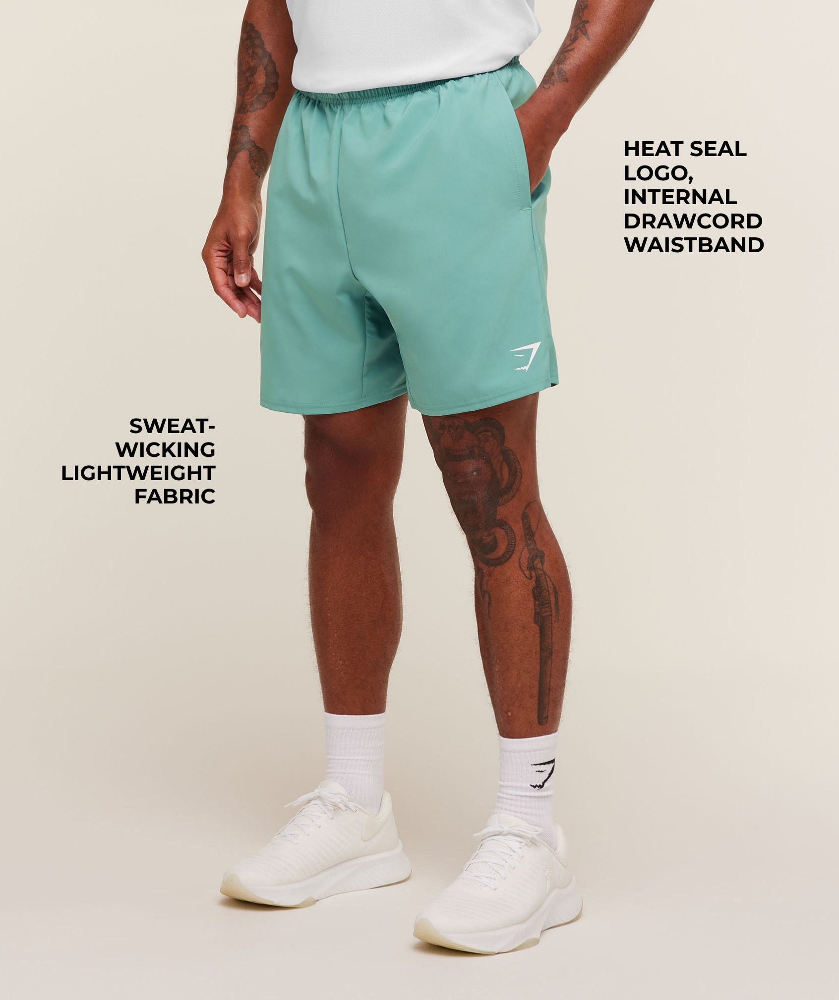 Gymshark Arrival 7" Shorts Muted Teal