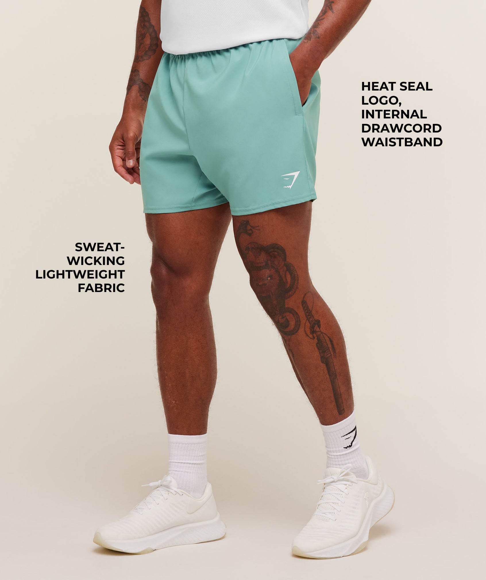 Gymshark Arrival 5" Shorts Muted Teal